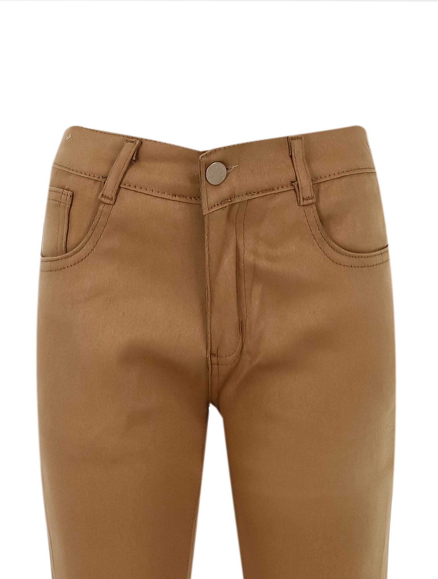 Pantalon chino décontracté stretch garçon – Marron kaki