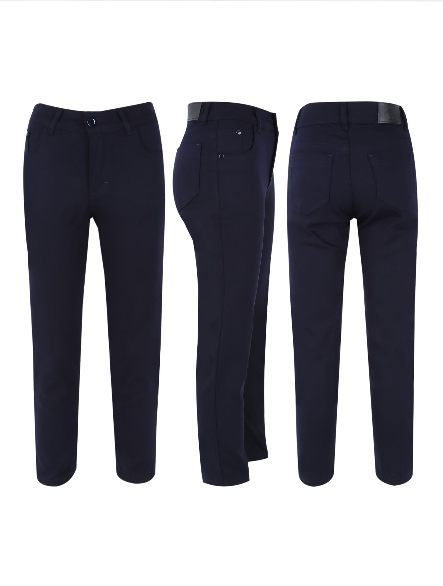 Jungen Casual Stretch Chinohose – Marineblau