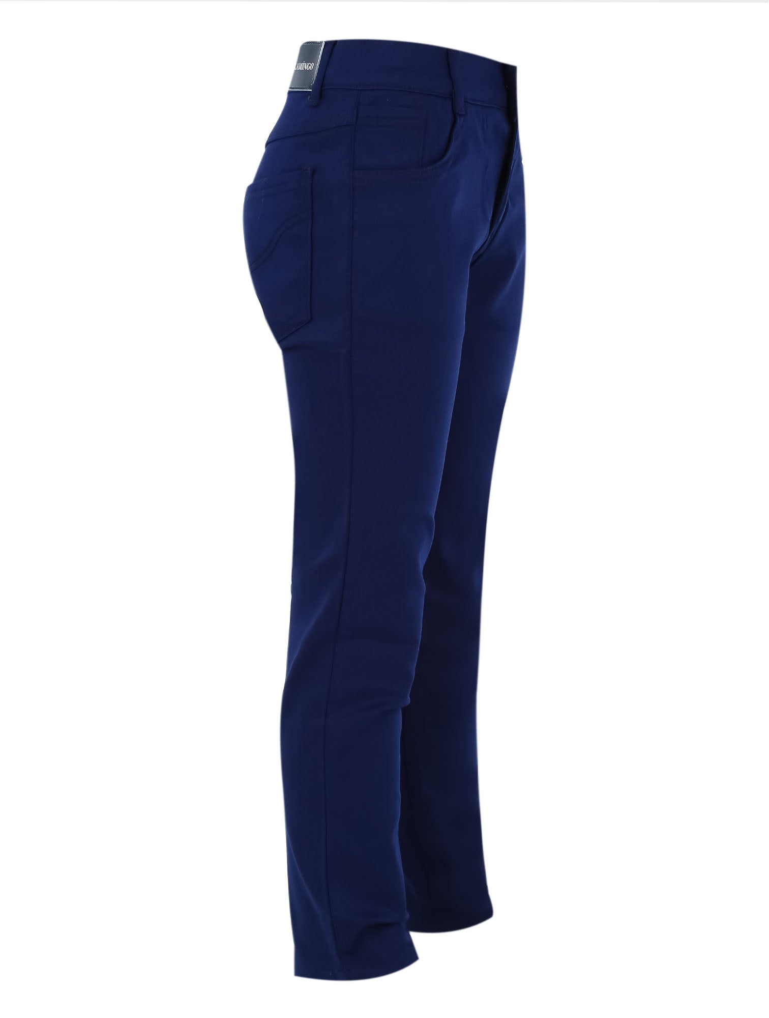 Pantalon chino décontracté stretch garçon – Bleu parlement