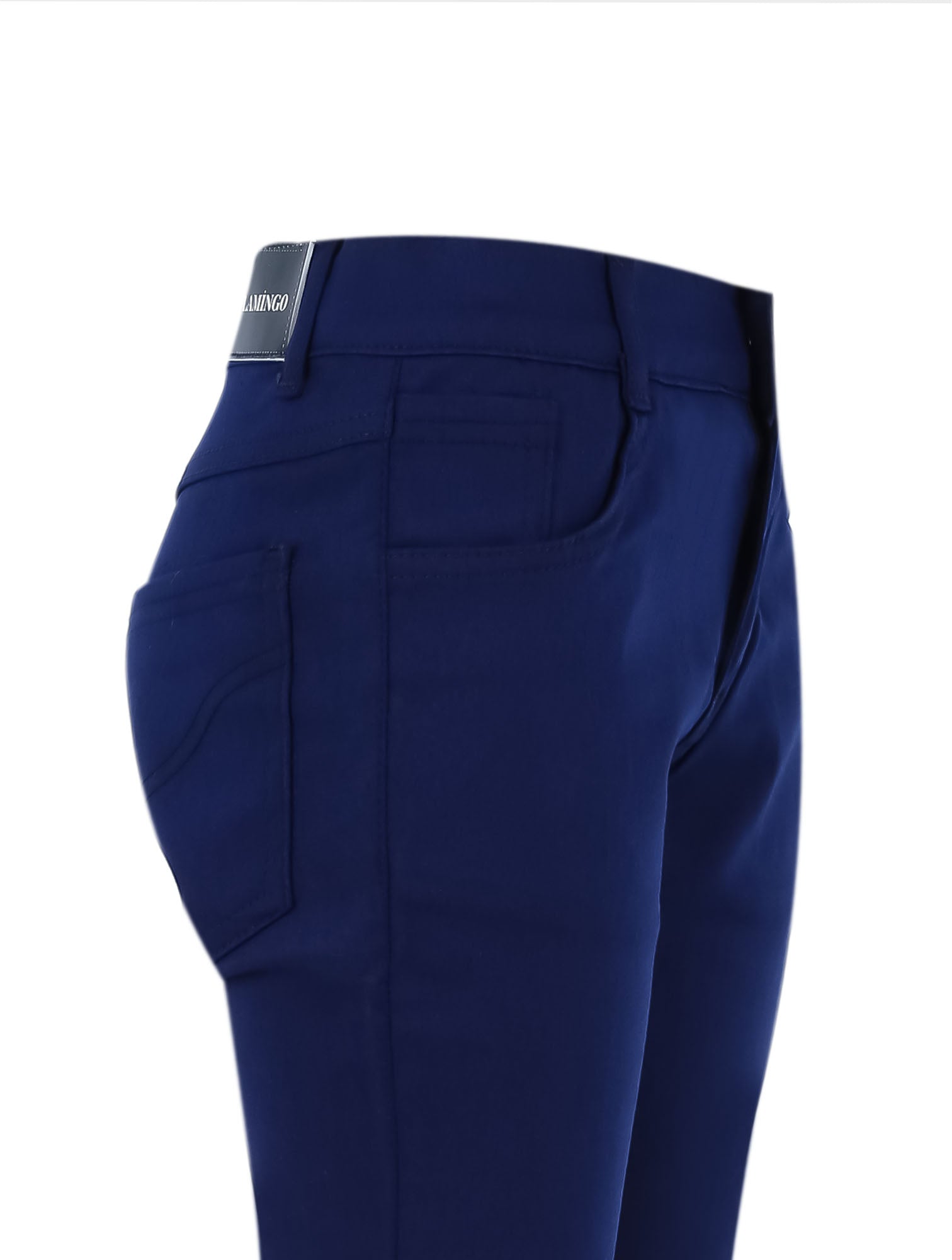 Pantalon chino décontracté stretch garçon – Bleu parlement