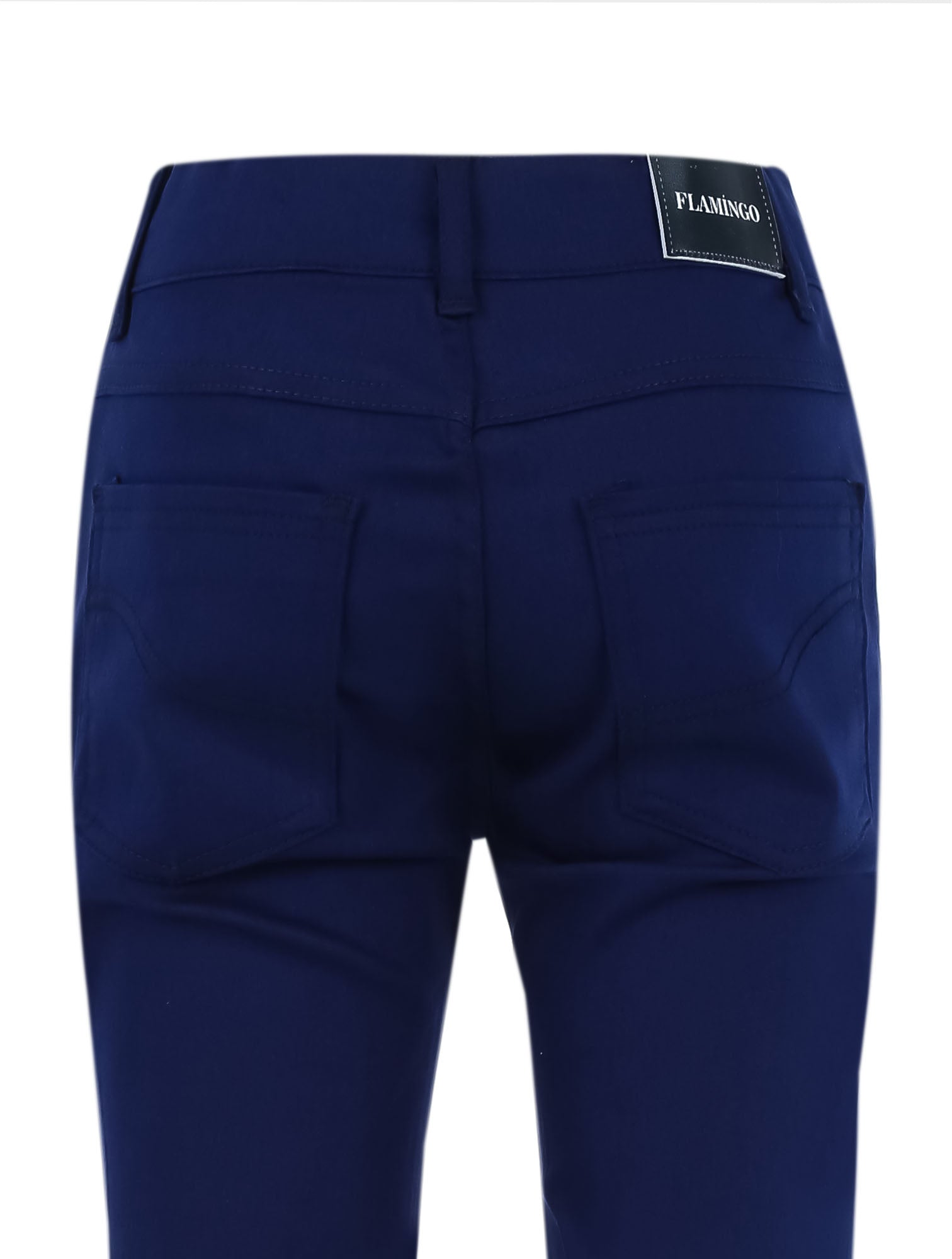 Pantalon chino décontracté stretch garçon – Bleu parlement