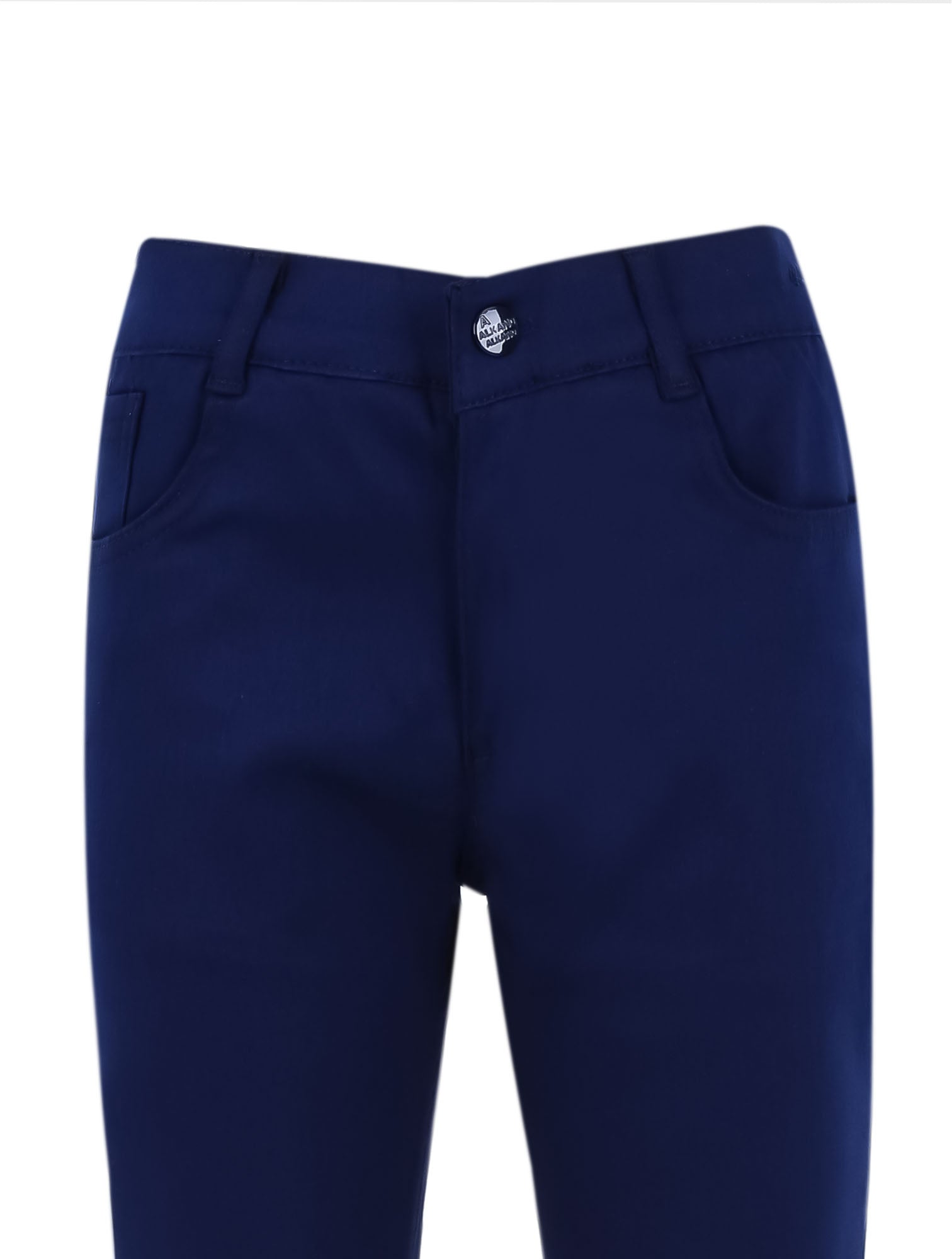 Pantalon chino décontracté stretch garçon – Bleu parlement