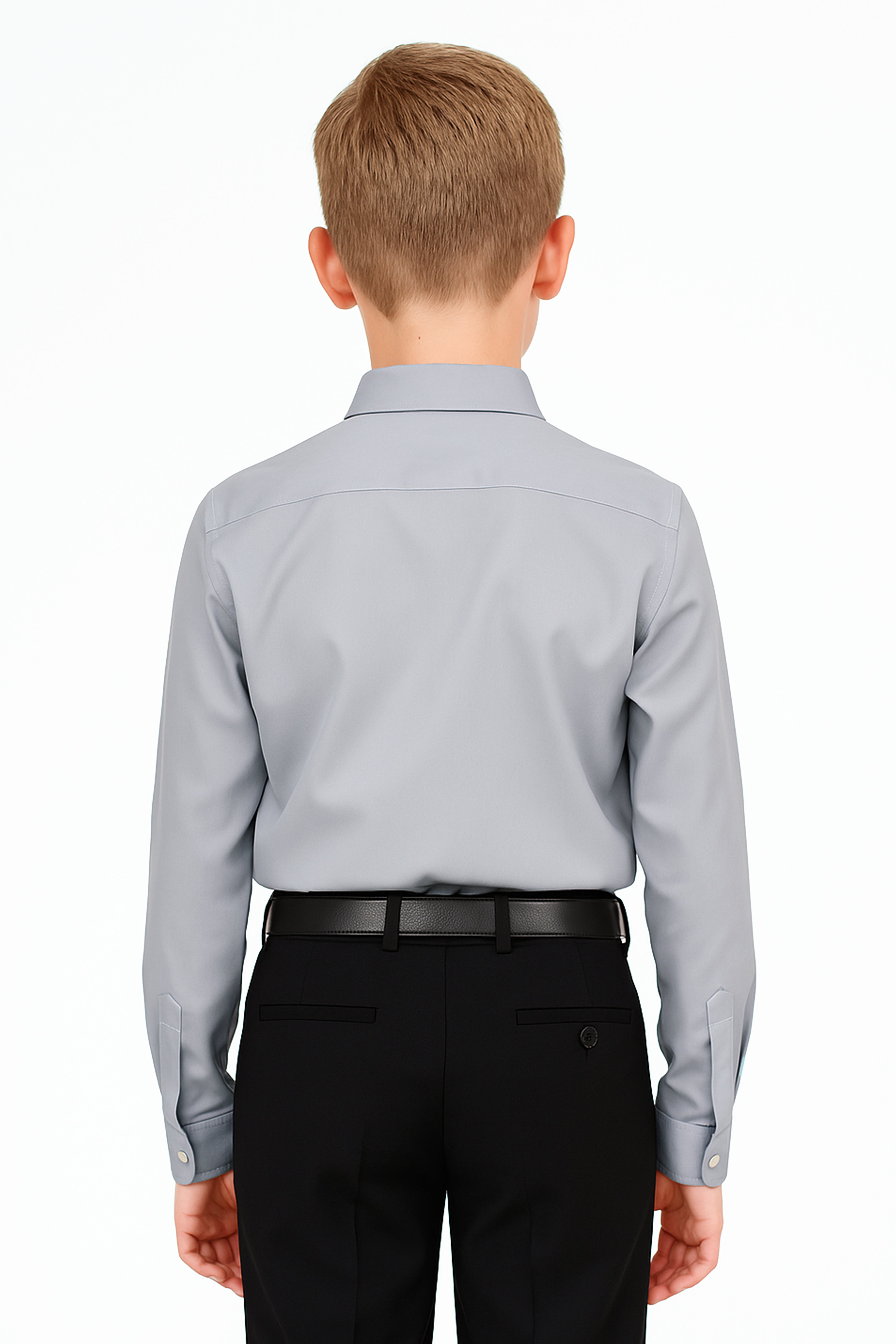 Jungen Hemd mit Klassischem Kragen - Harput - Grau