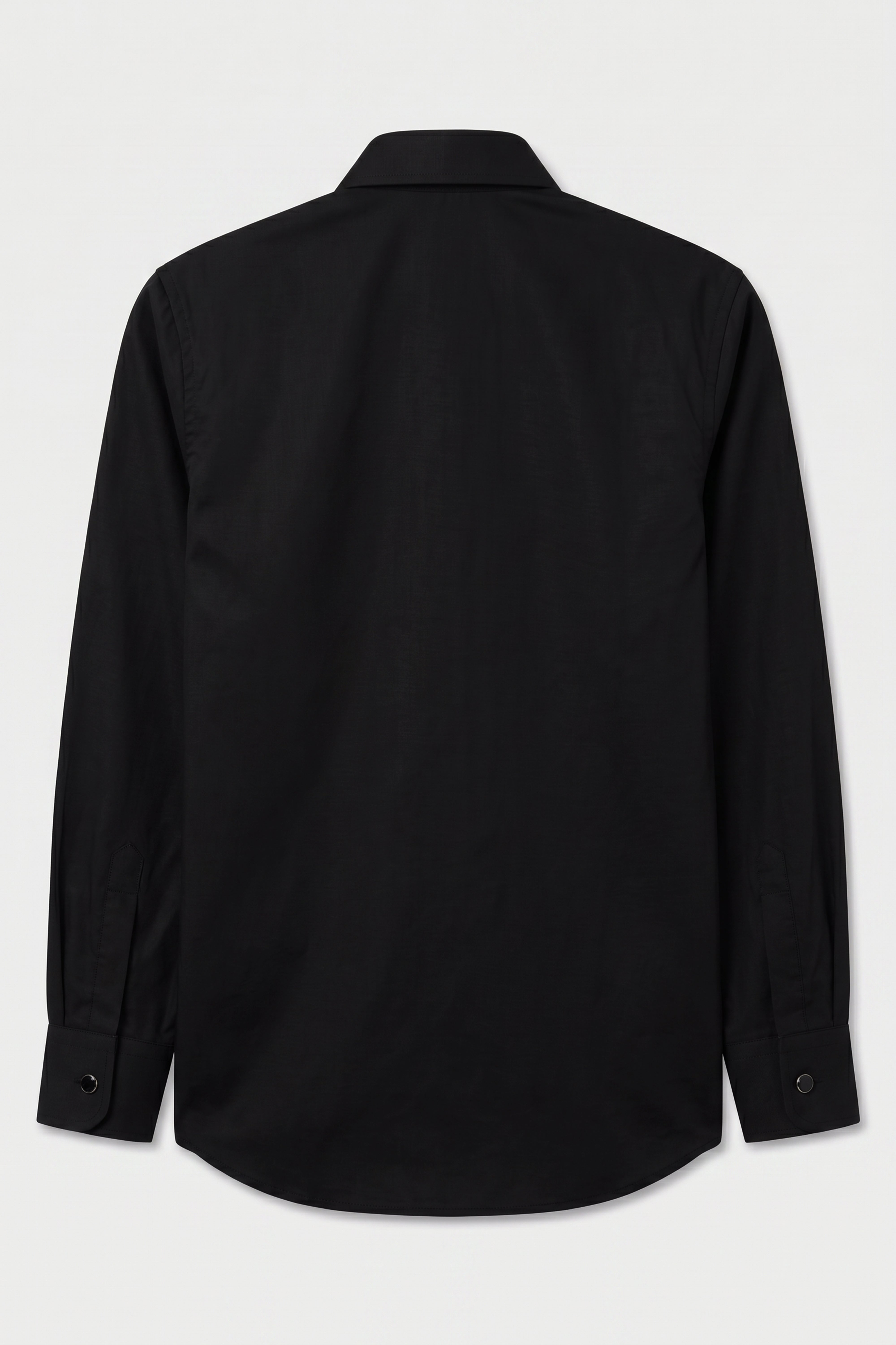 Boys Classic Collar Dress Shirt with Cufflinks - Black Back Picture