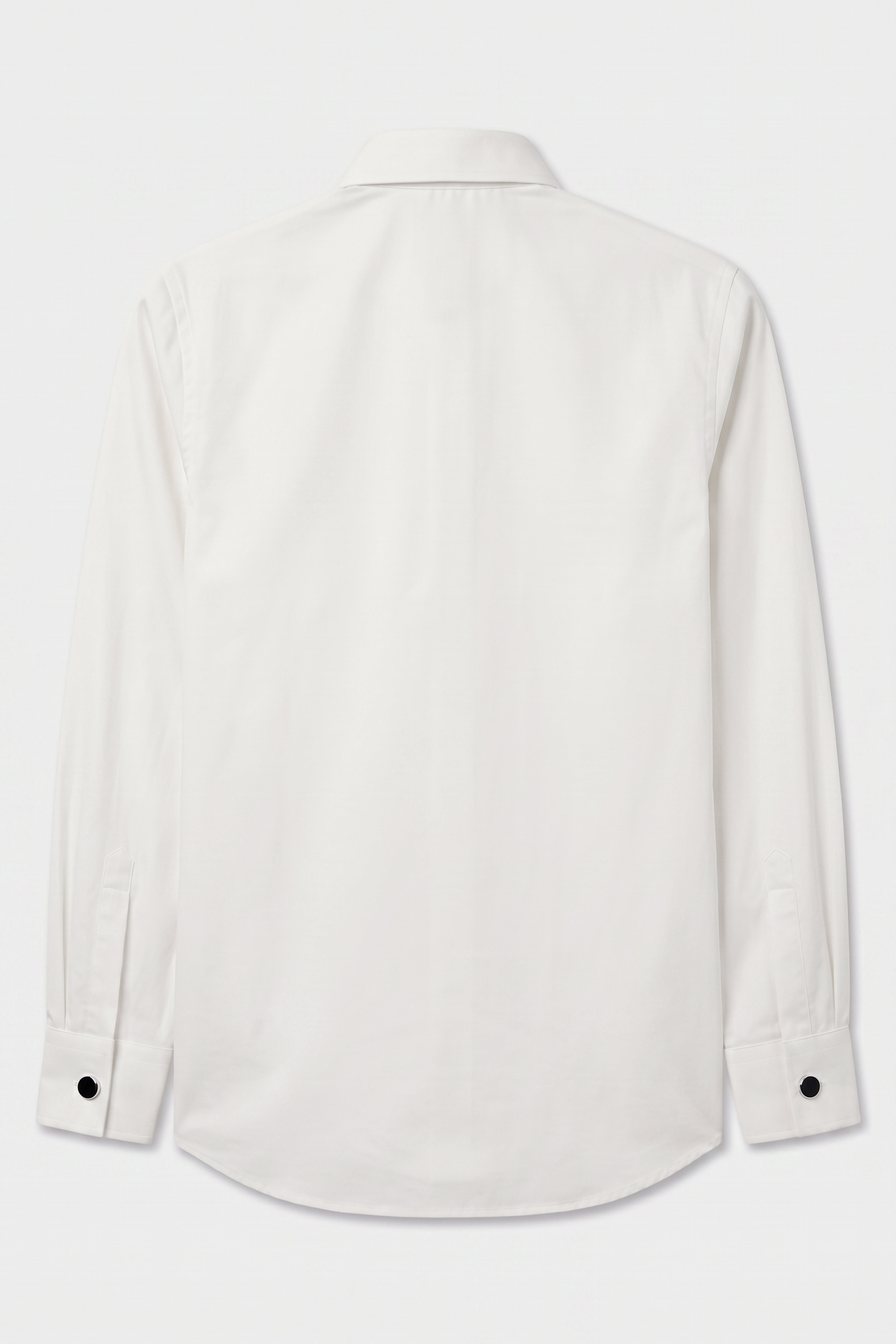 Boys Classic Collar Dress Shirt with Cufflinks - Ivory Back Picture