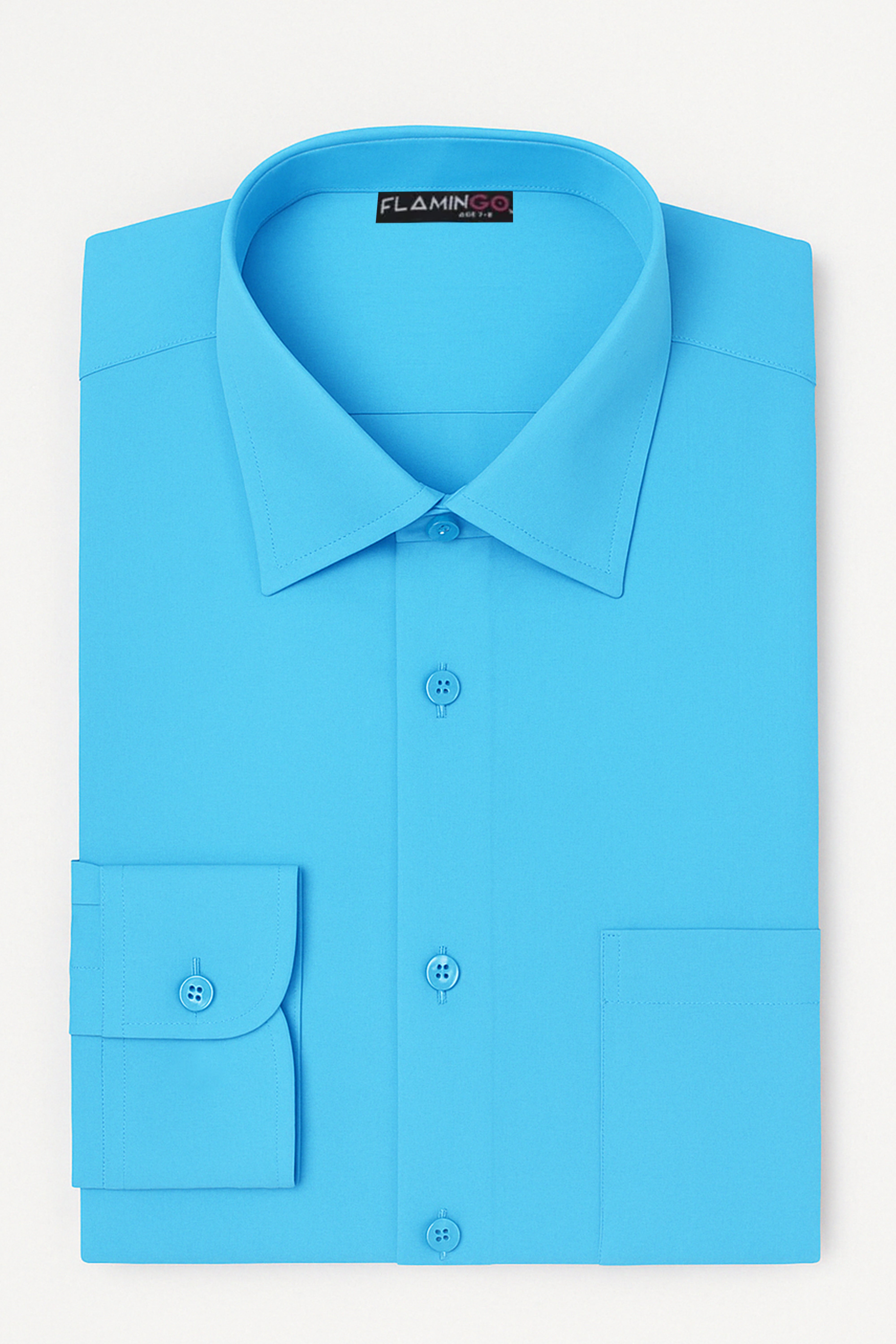 Chemise Formelle en Coton pour Garçons - Bleu Turquoise
