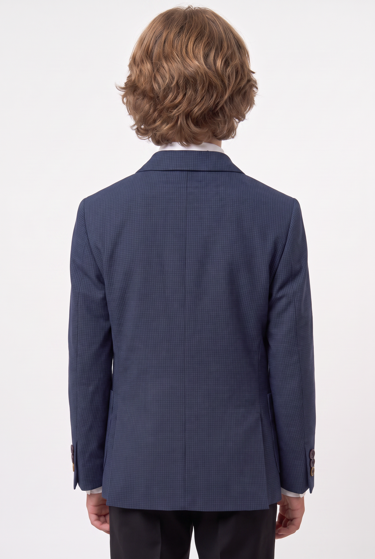 Jungen Baumwollmischung Slim Fit Formeller Köper Blazer - Marineblau