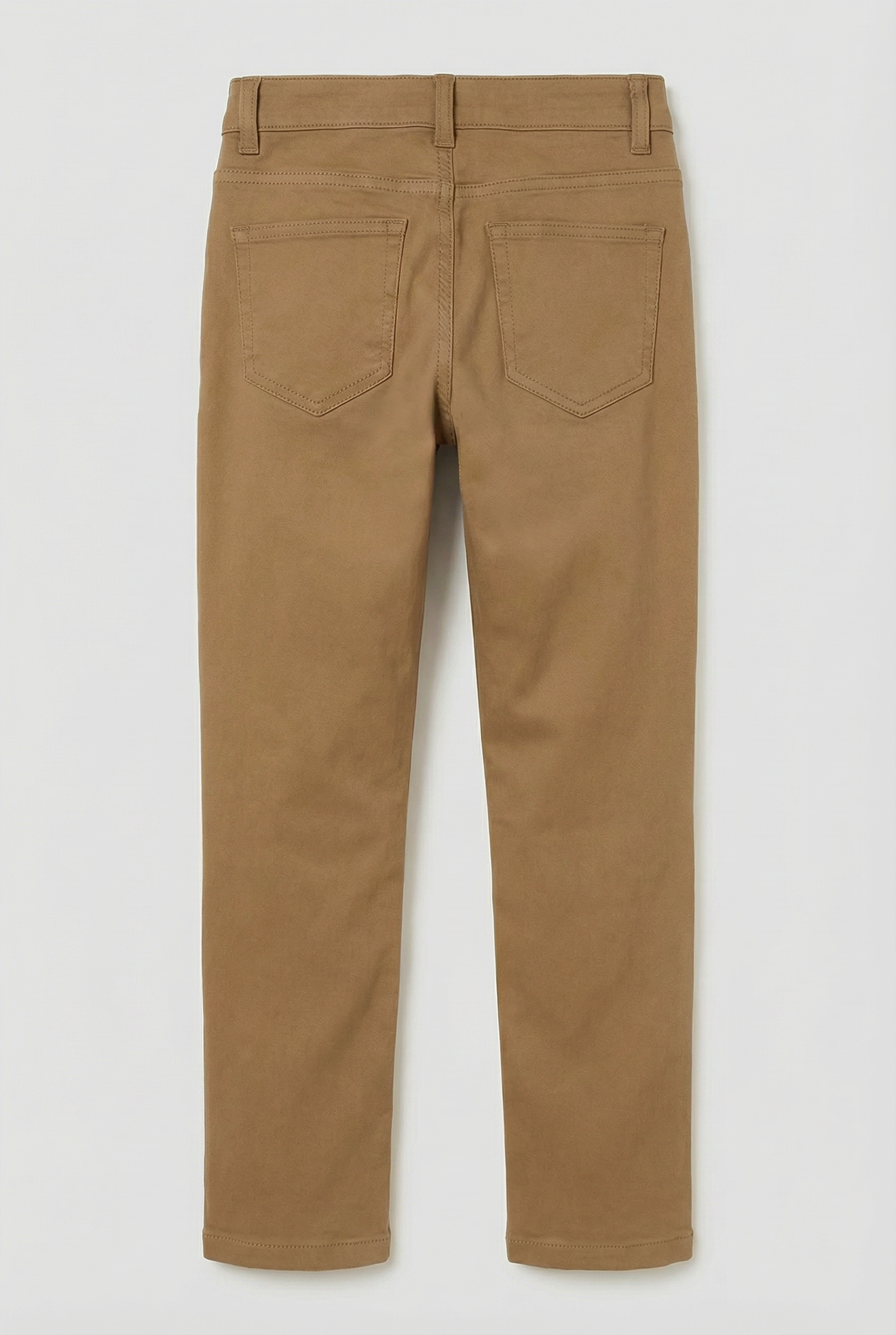 Boys Cotton Casual Stretch Chino Trousers – Khaki Brown