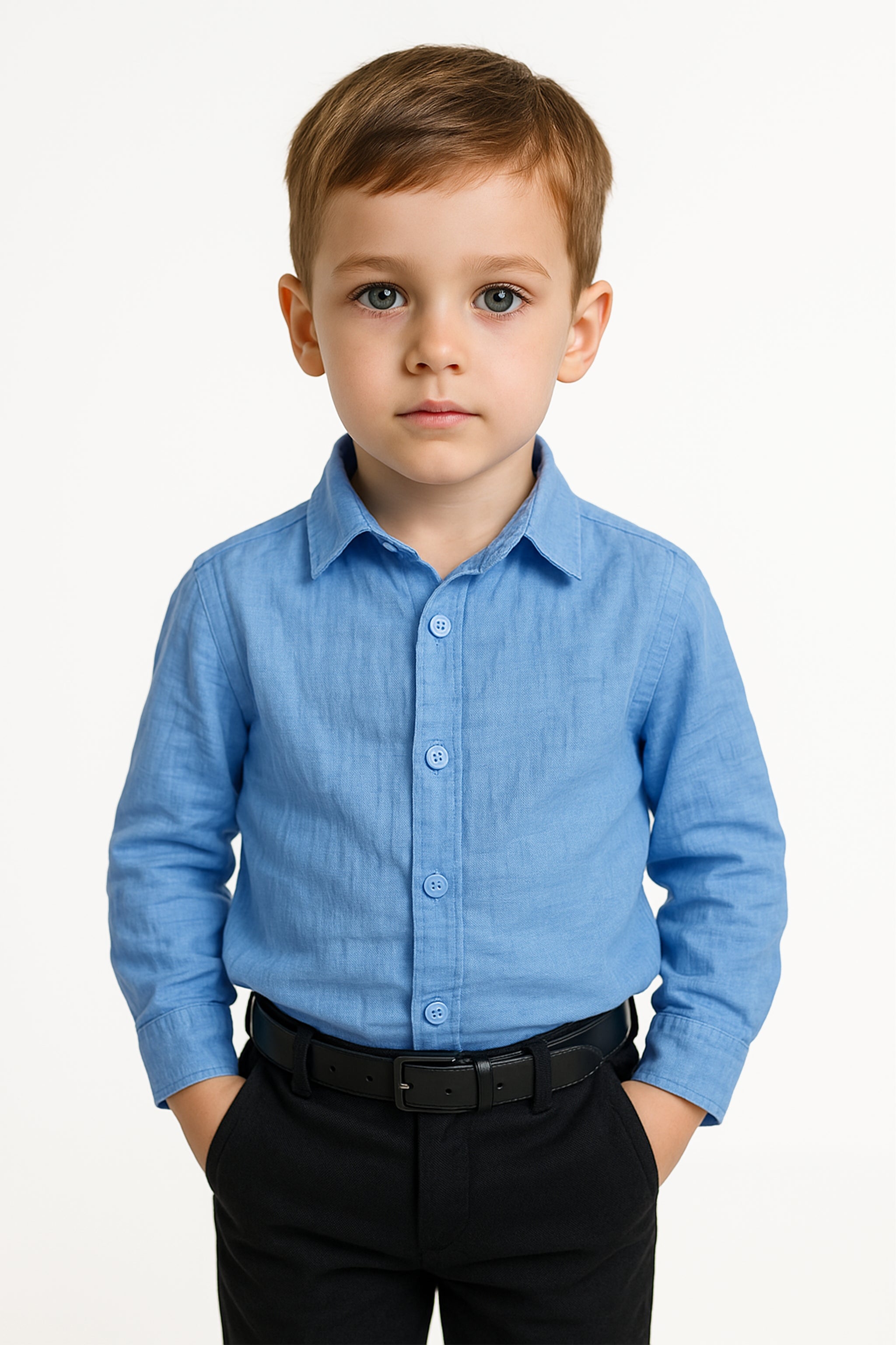 Baby Boy/Kids Casual Cotton Shirt in Royal Blue Half Sleeves Sale!!