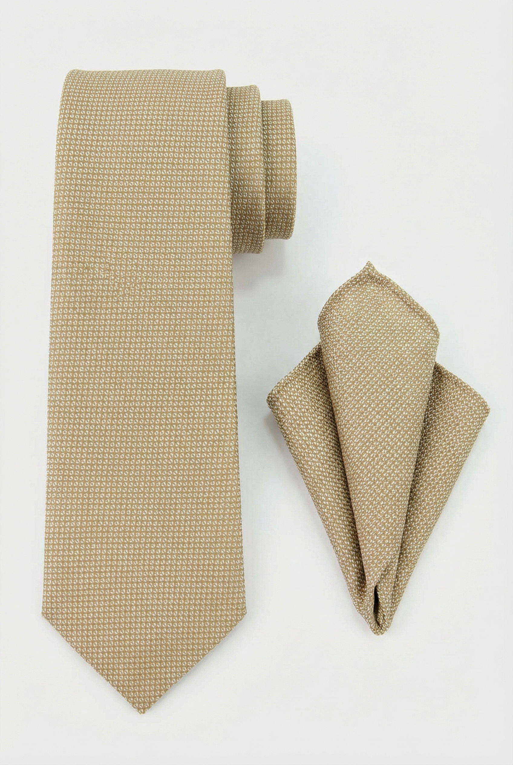 Traje de rayas diplomáticas cruzado para niños - Conjunto de 3 piezas y 6 piezas - Beige