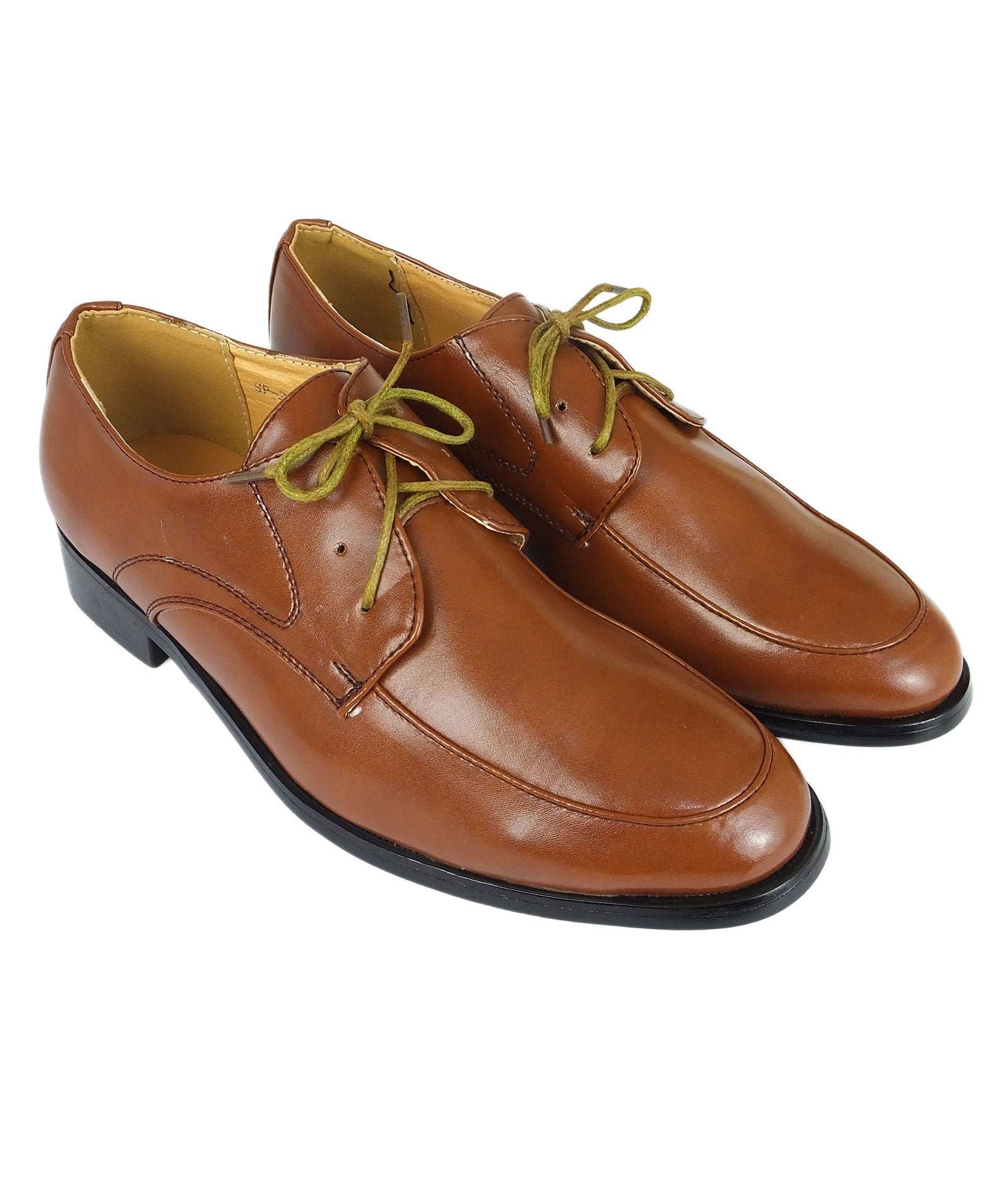 Buben Schnürschuhe aus Lackleder – Braun