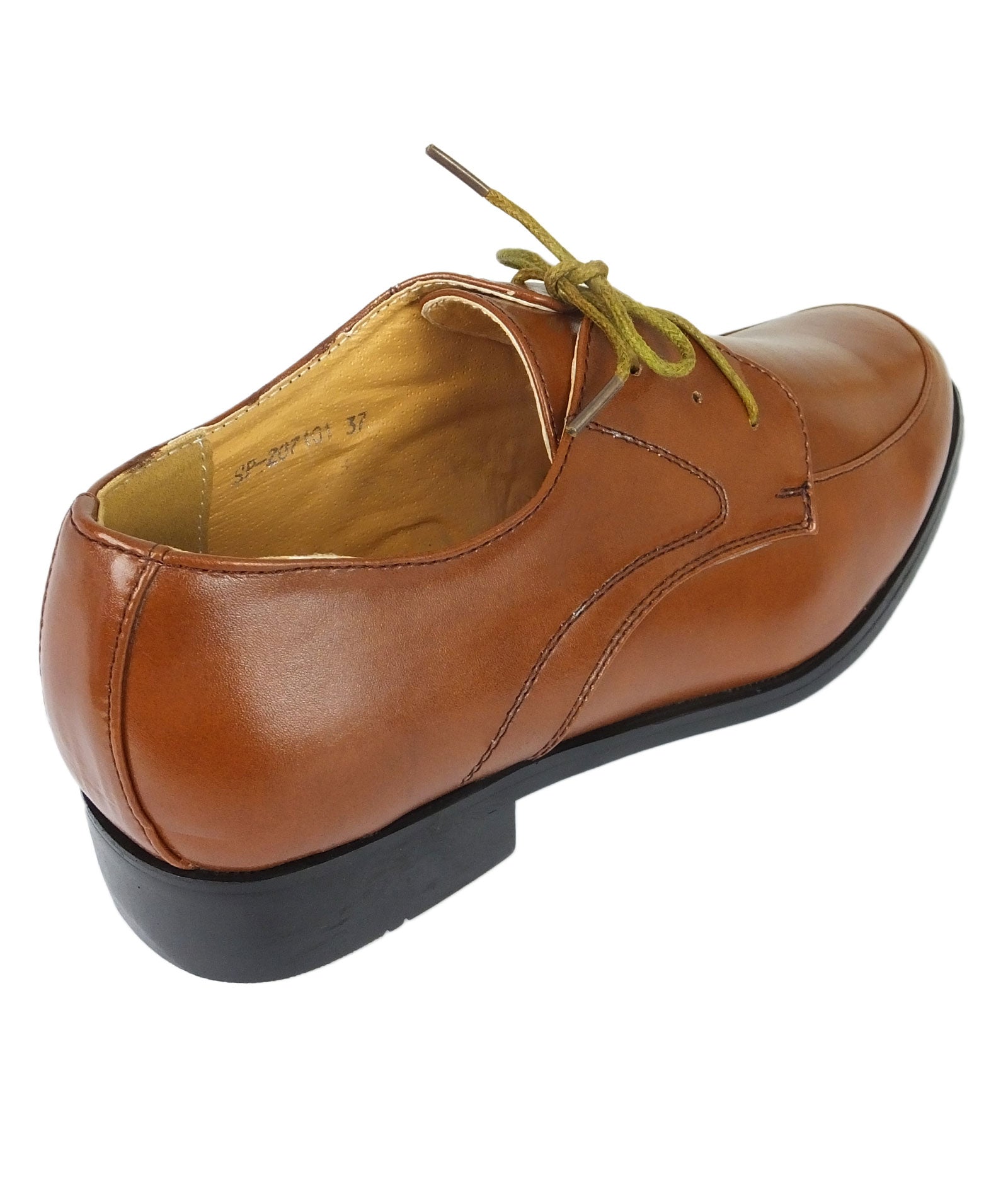 Buben Schnürschuhe aus Lackleder – Braun