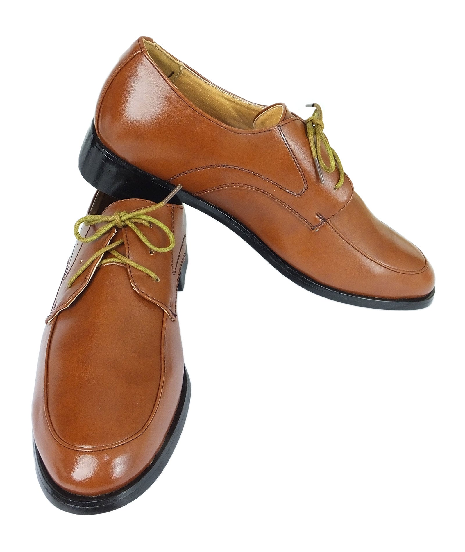 Buben Schnürschuhe aus Lackleder – Braun