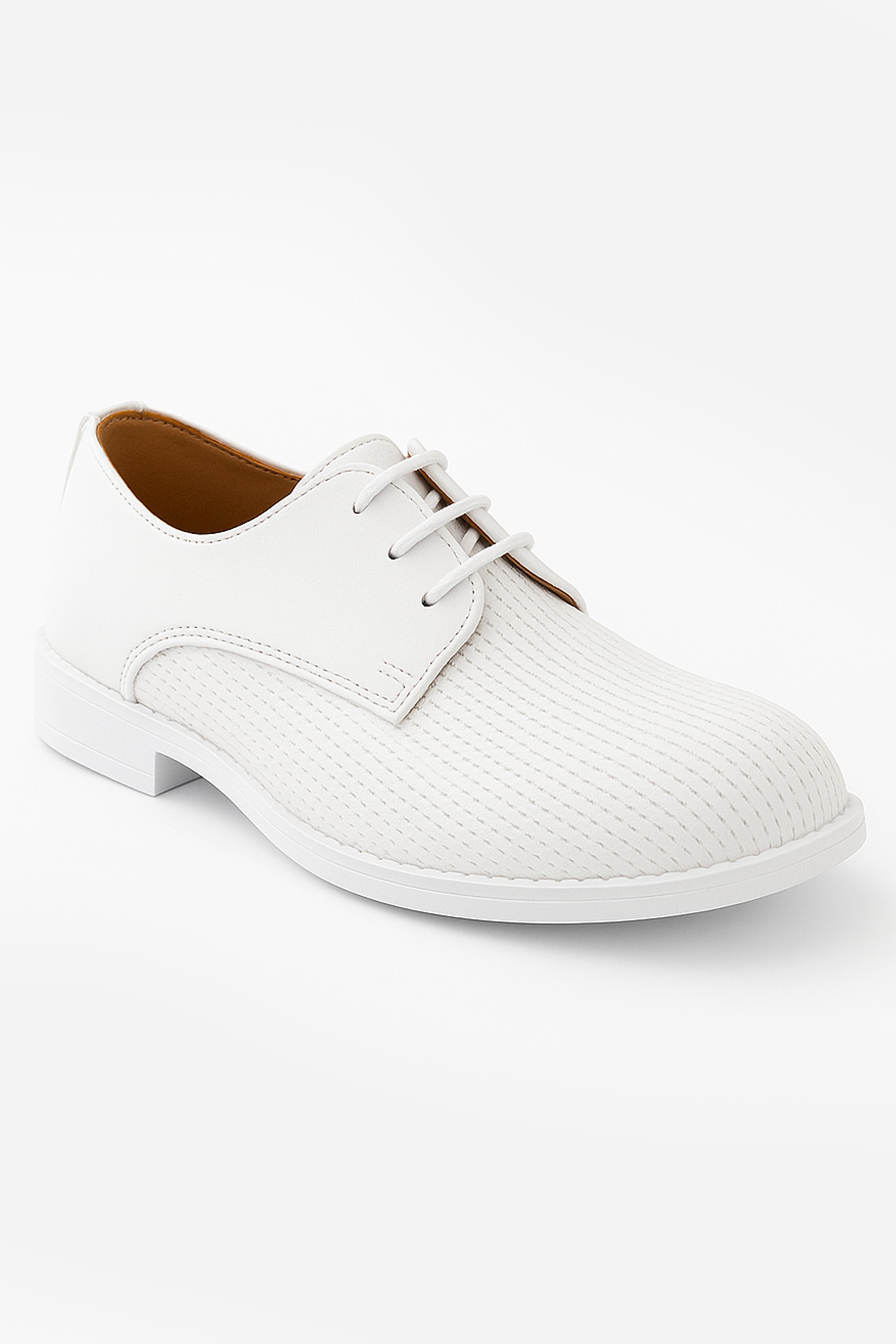 Jungen Leder Schnürformelle Schuhe - Weiß