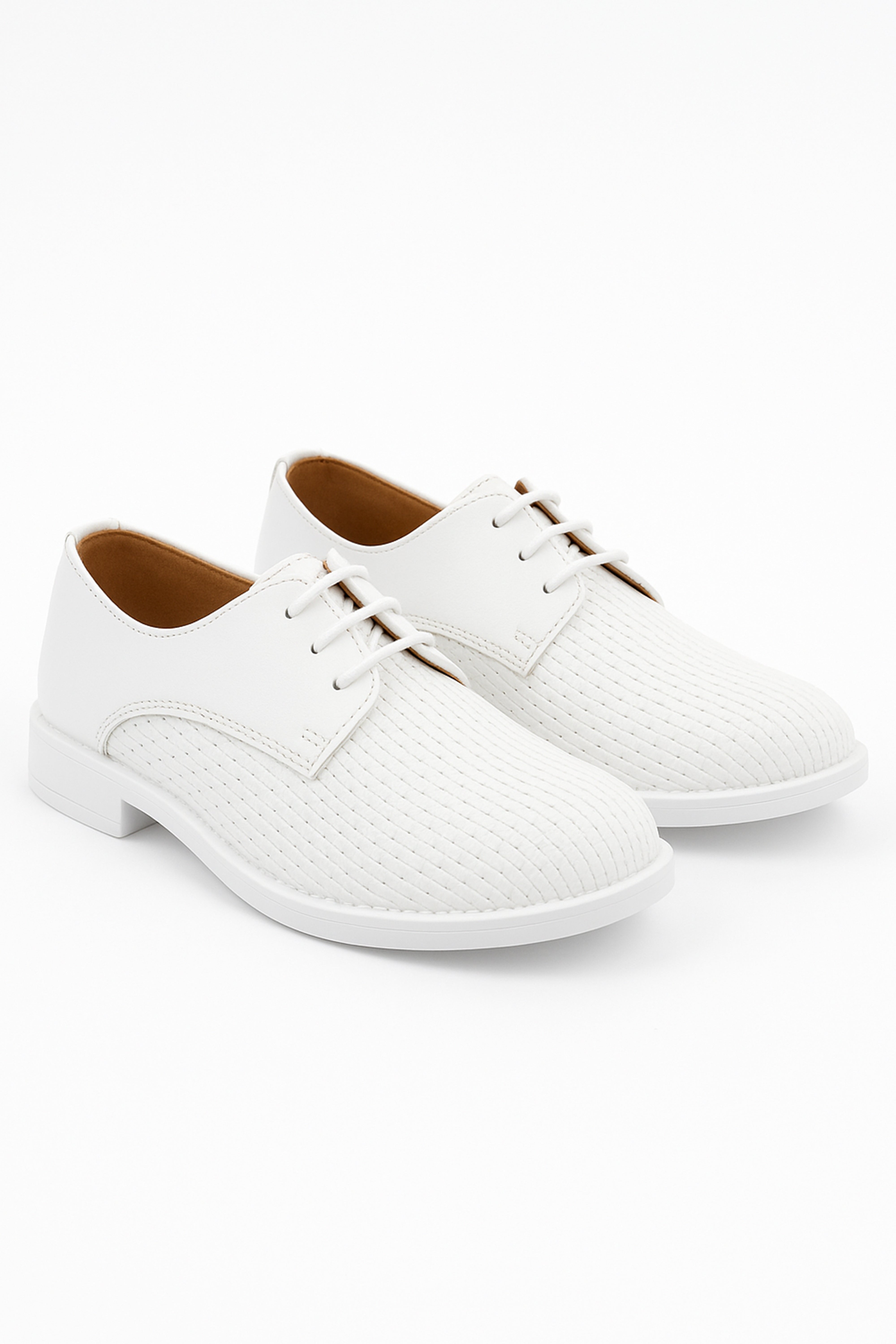 Jungen Leder Schnürformelle Schuhe - Weiß
