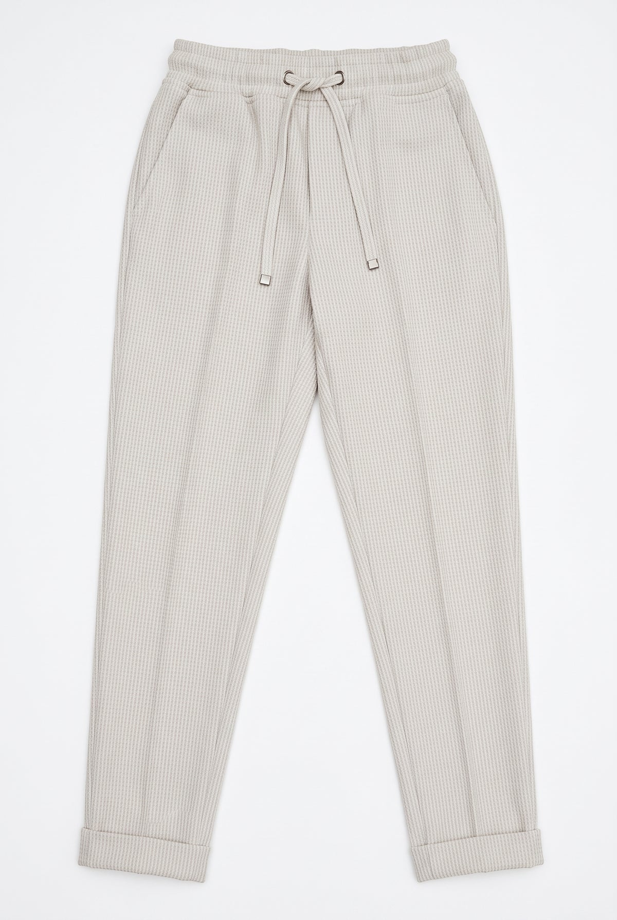 Boys Light Grey 2-Piece Mini Tweed Houndstooth Suit - ORME Trousers Picture