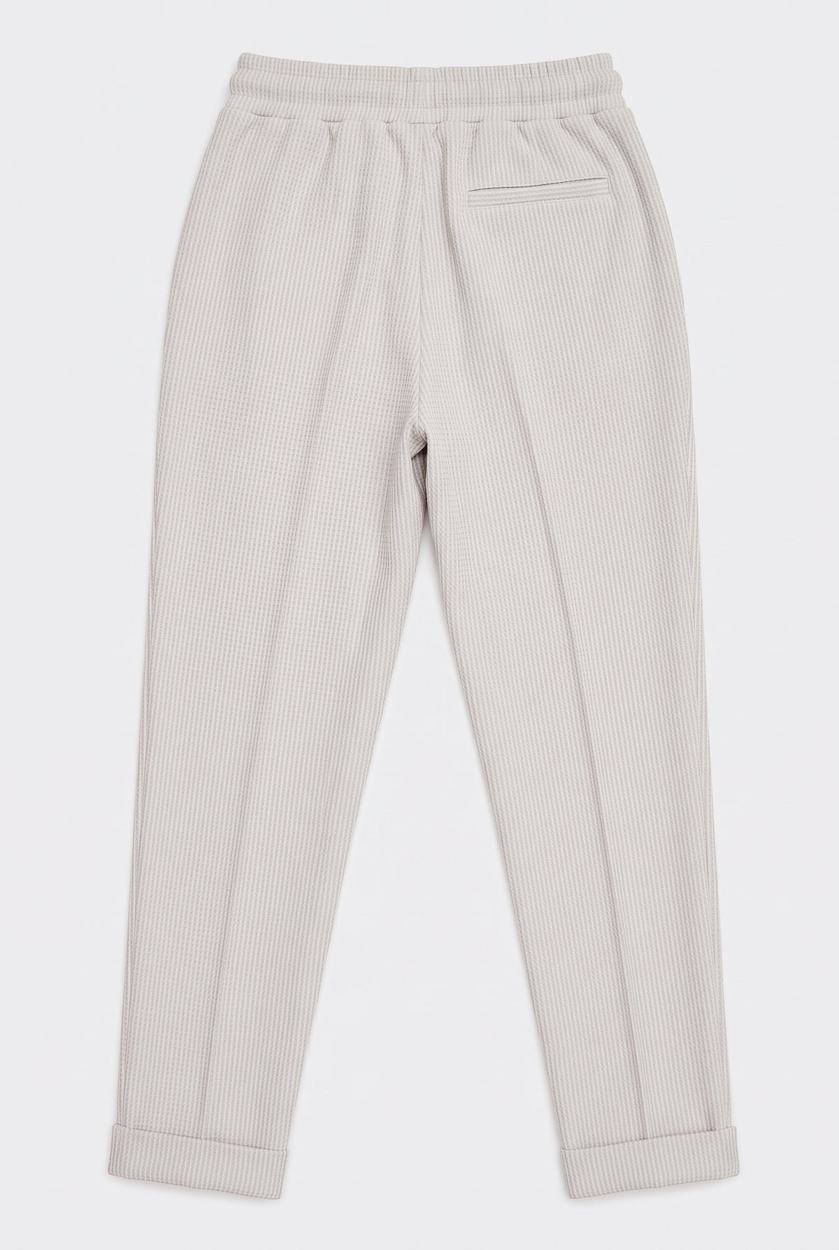 Boys Light Grey 2-Piece Mini Tweed Houndstooth Suit - ORME Trousers Back Picture