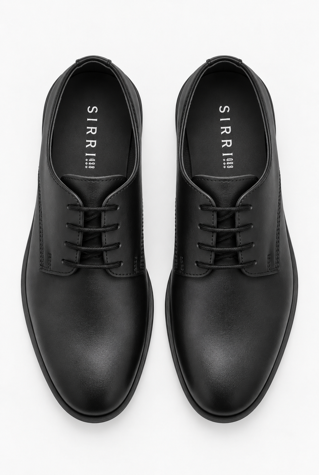 Boys Matt Lace-Up Derby Shoes - MEMPHIS - Black Front Picture