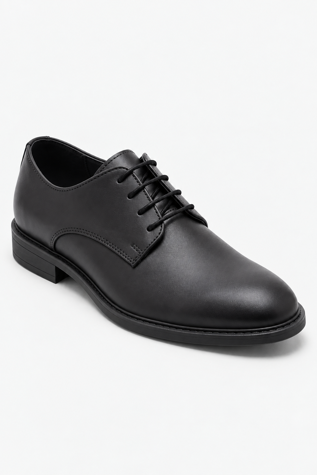 Boys Matt Lace-Up Derby Shoes - MEMPHIS - Black Side Image