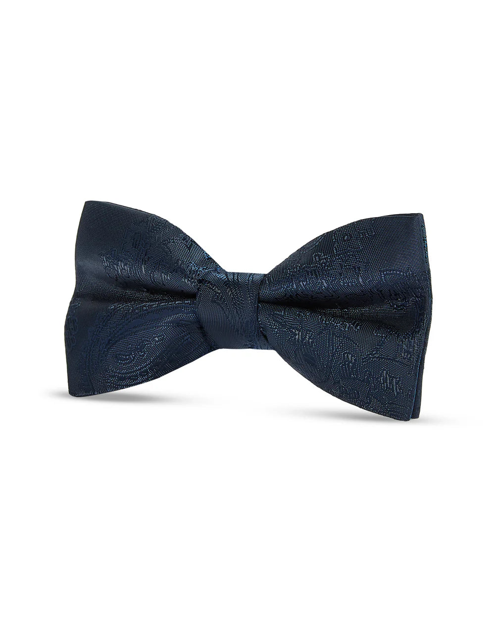 Nœud papillon jacquard cachemire pour garçons, pré-noué, avec sangle de cou réglable à clip - Marine