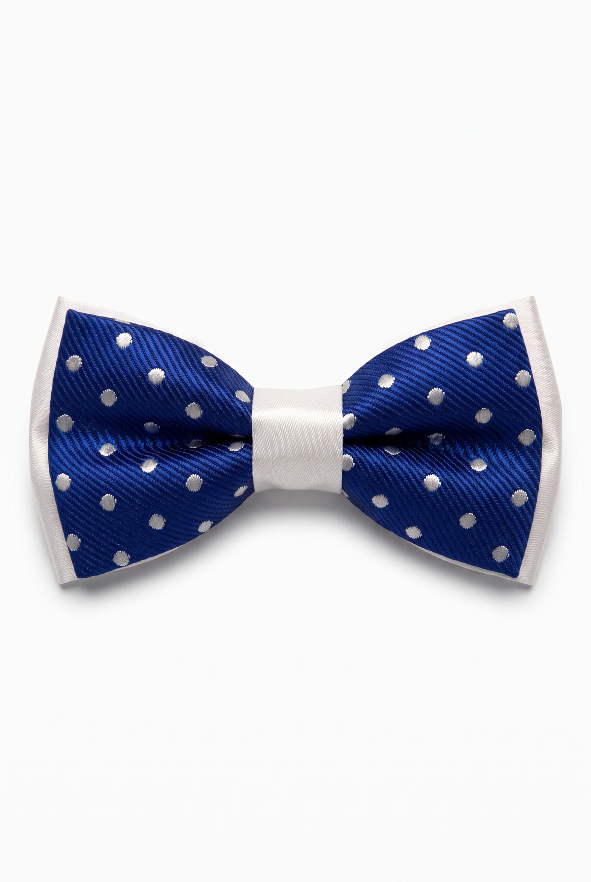 Boys Polka Dot Bow Tie - BWP Royal Blue and White