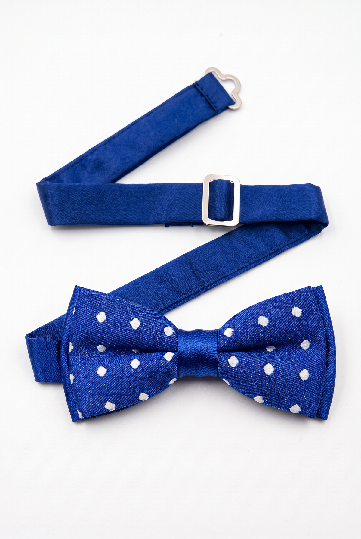 Boys Polka Dot Bow Tie - BWP Saks Blue Picture