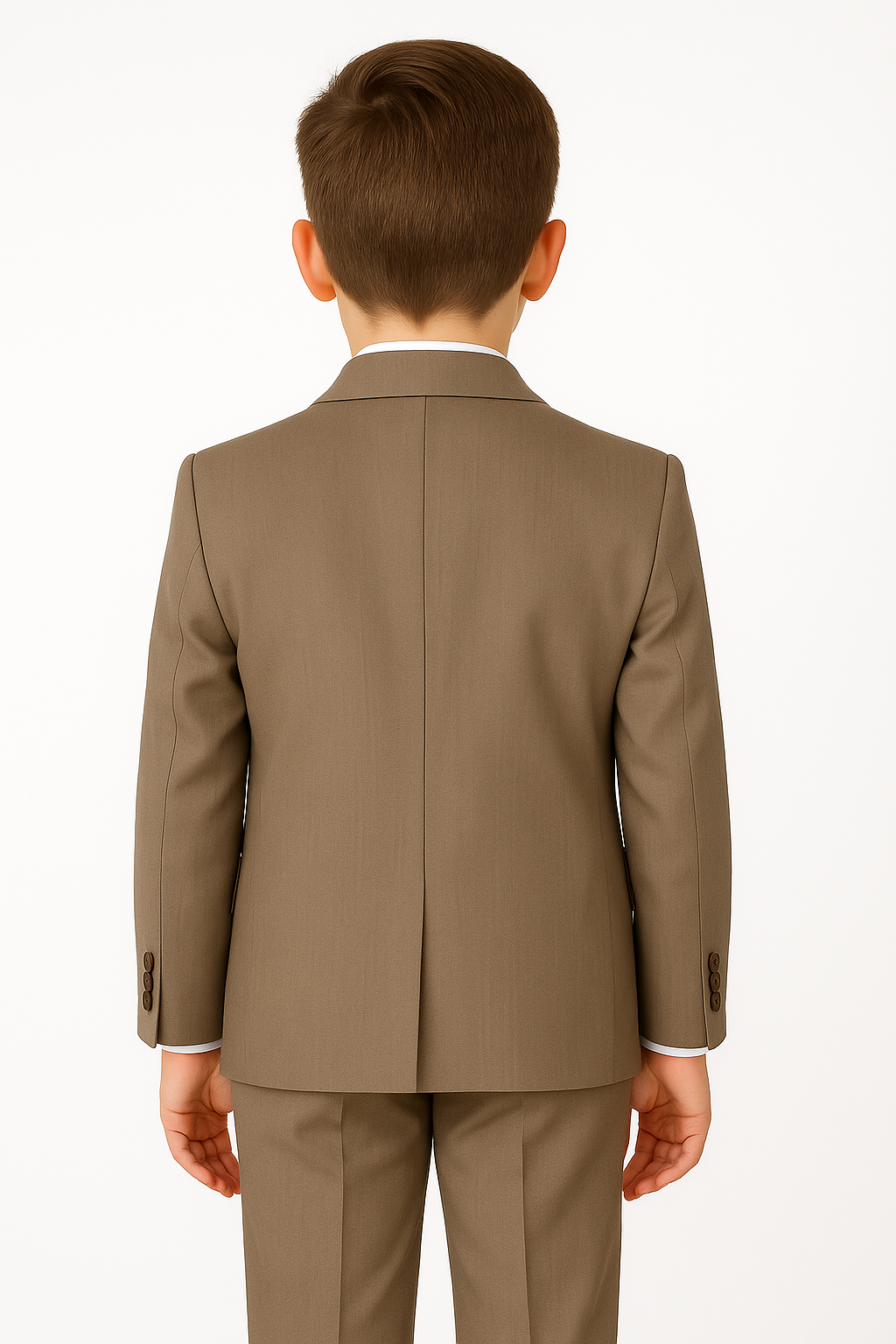 Boys Regular Fit All In One Suit - Dark Beige Back Picture