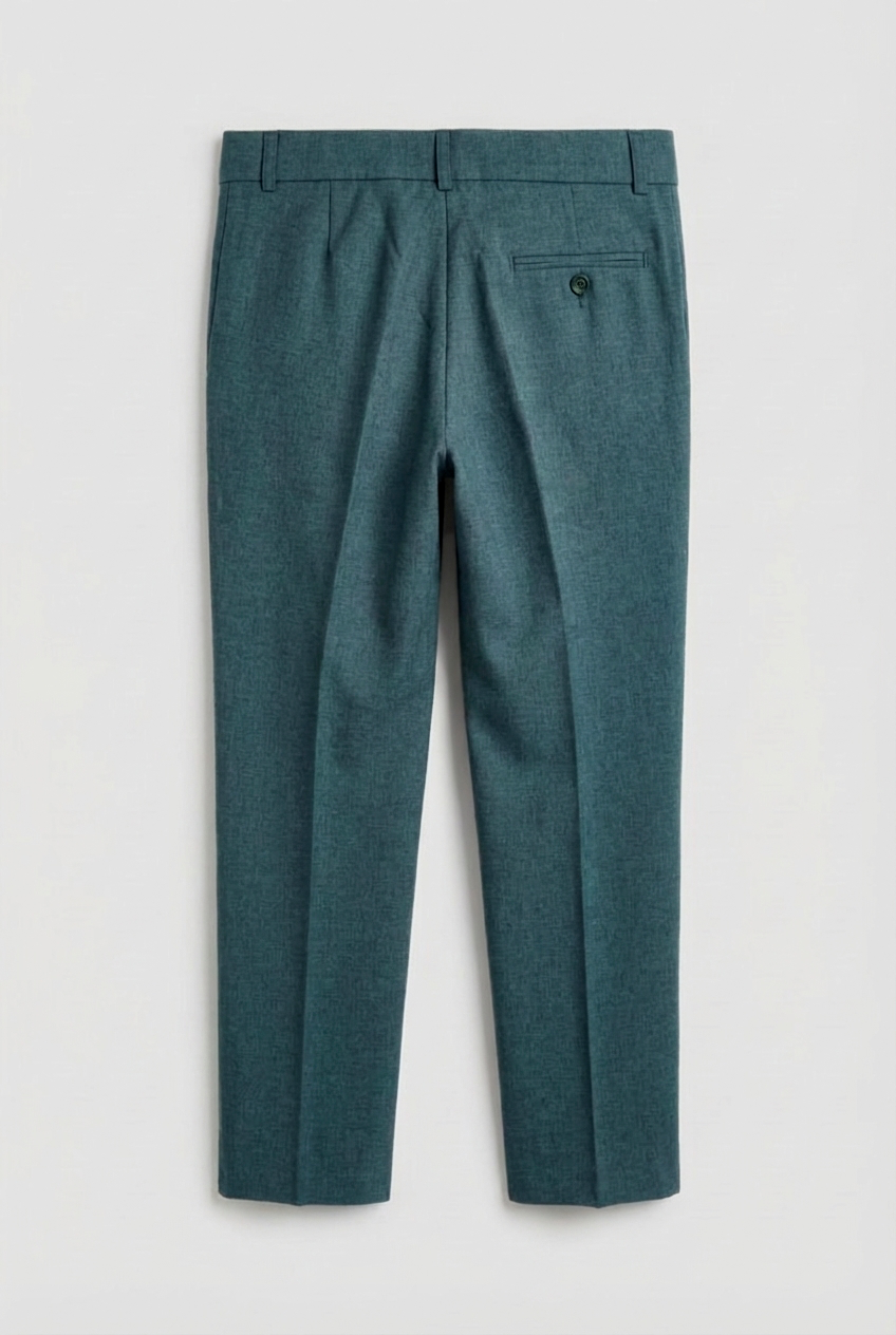 Boys Slim Fit Textured 8-Piece Formal Suit Set - Teal Green