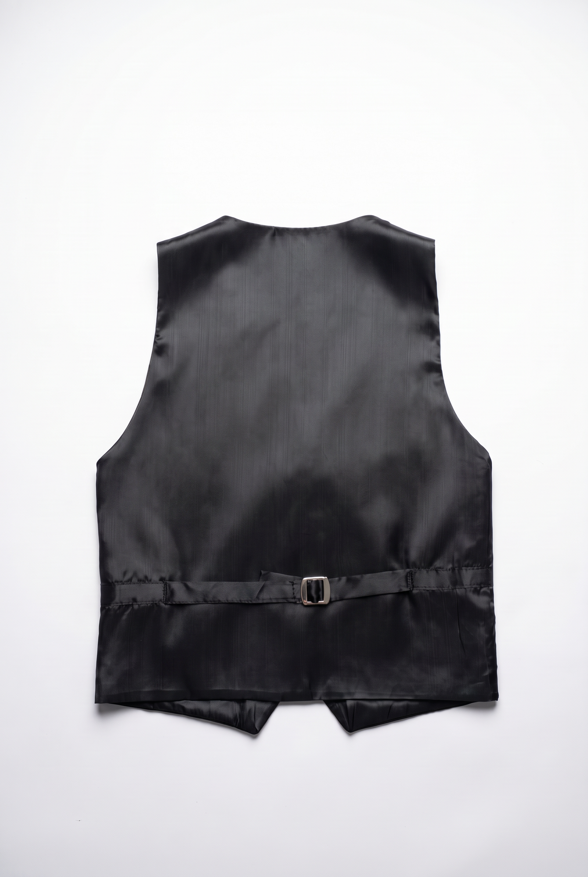 Boys Slim Fit Velvet Waistcoat Set - SAVOY - Black Waistcoat Back Picture