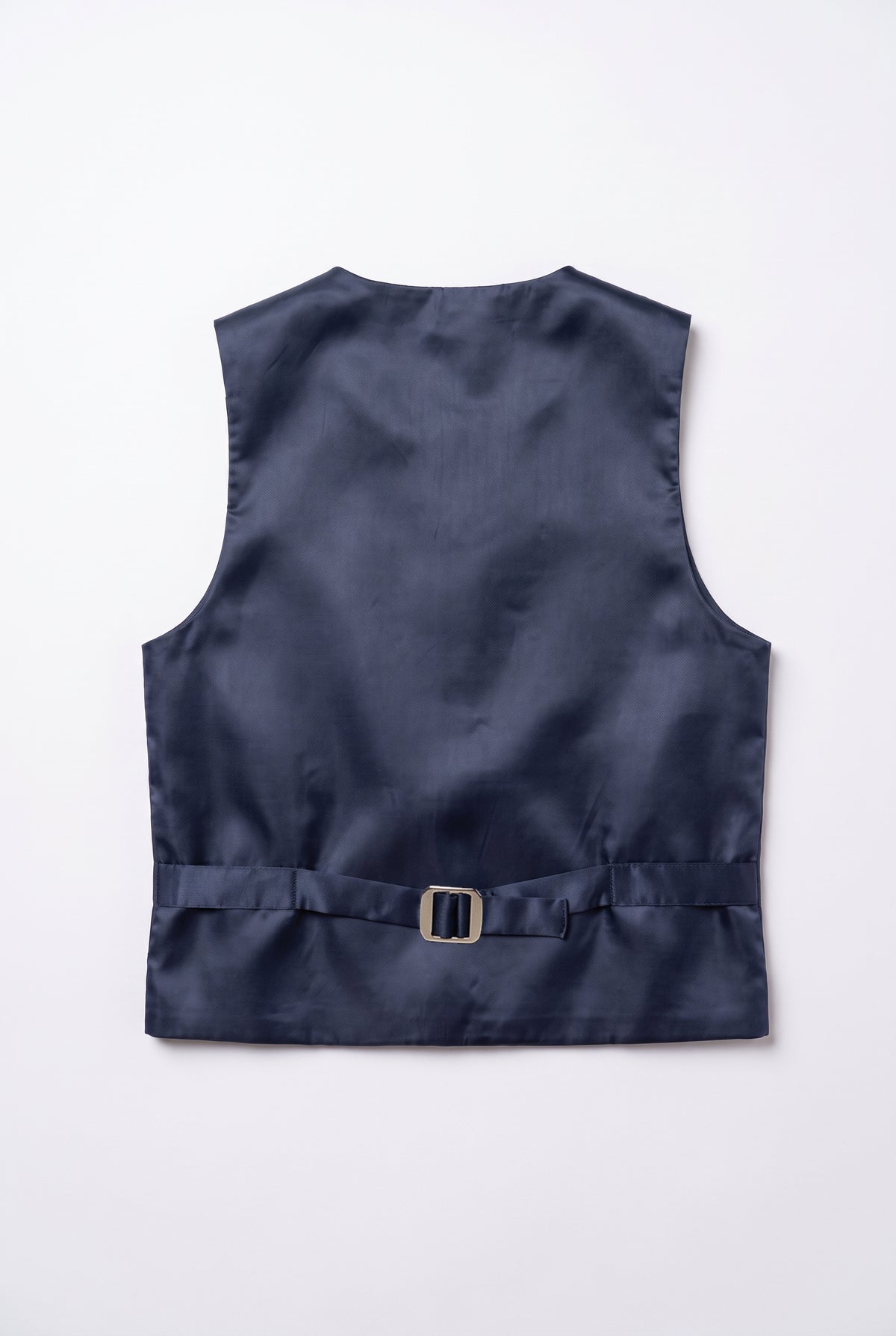 Boys Slim Fit Velvet Waistcoat Set - SAVOY - Navy Blue back picture