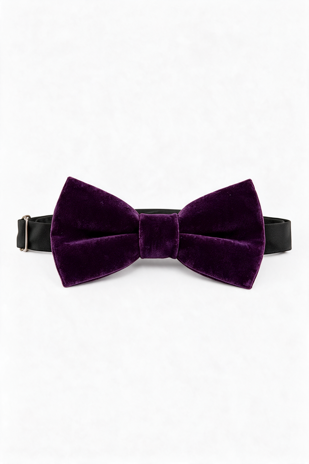 Boys Slim Fit Velvet Waistcoat Set - SAVOY - Purple bowtie picture