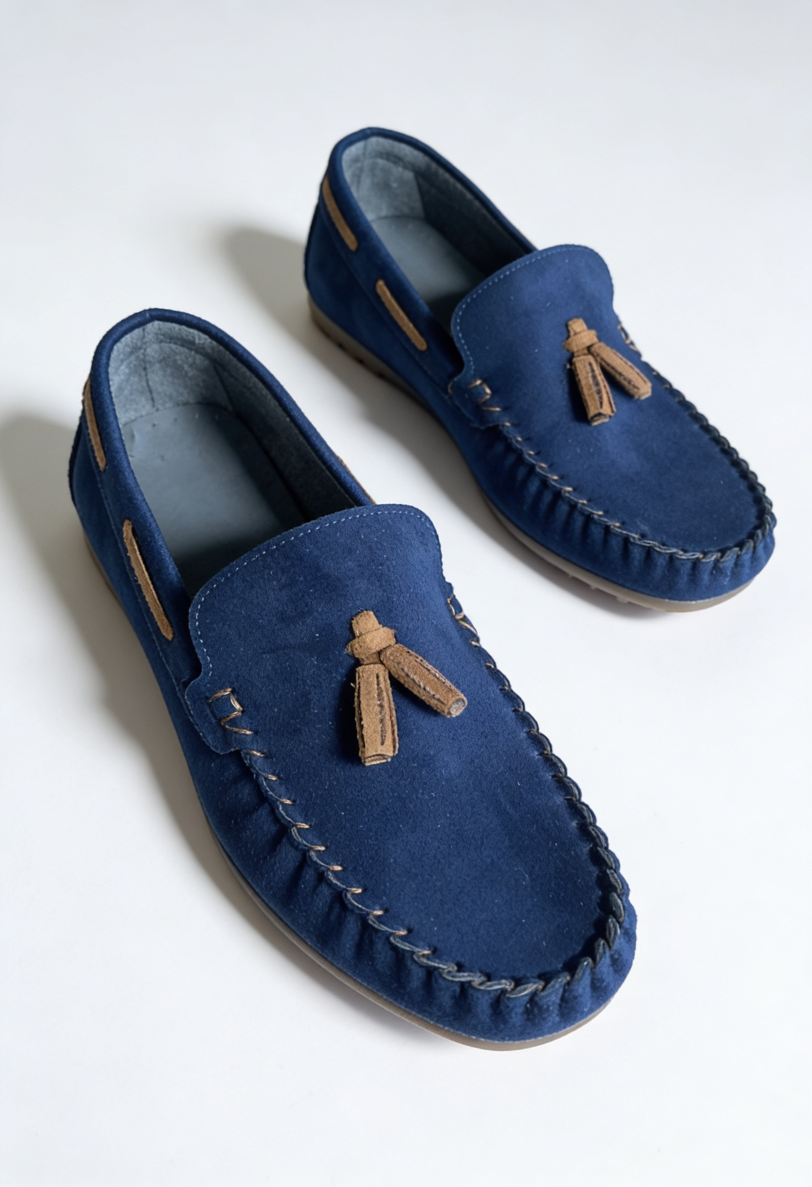 Erkek Çocuk Püsküllü Süet Slip On Penny Loafer - BABYLON - Lacivert