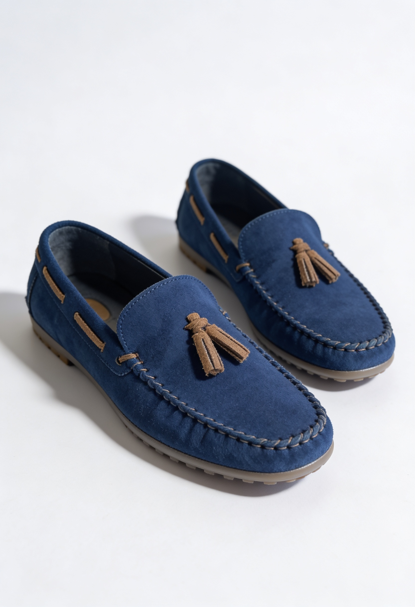Erkek Çocuk Püsküllü Süet Slip On Penny Loafer - BABYLON - Lacivert