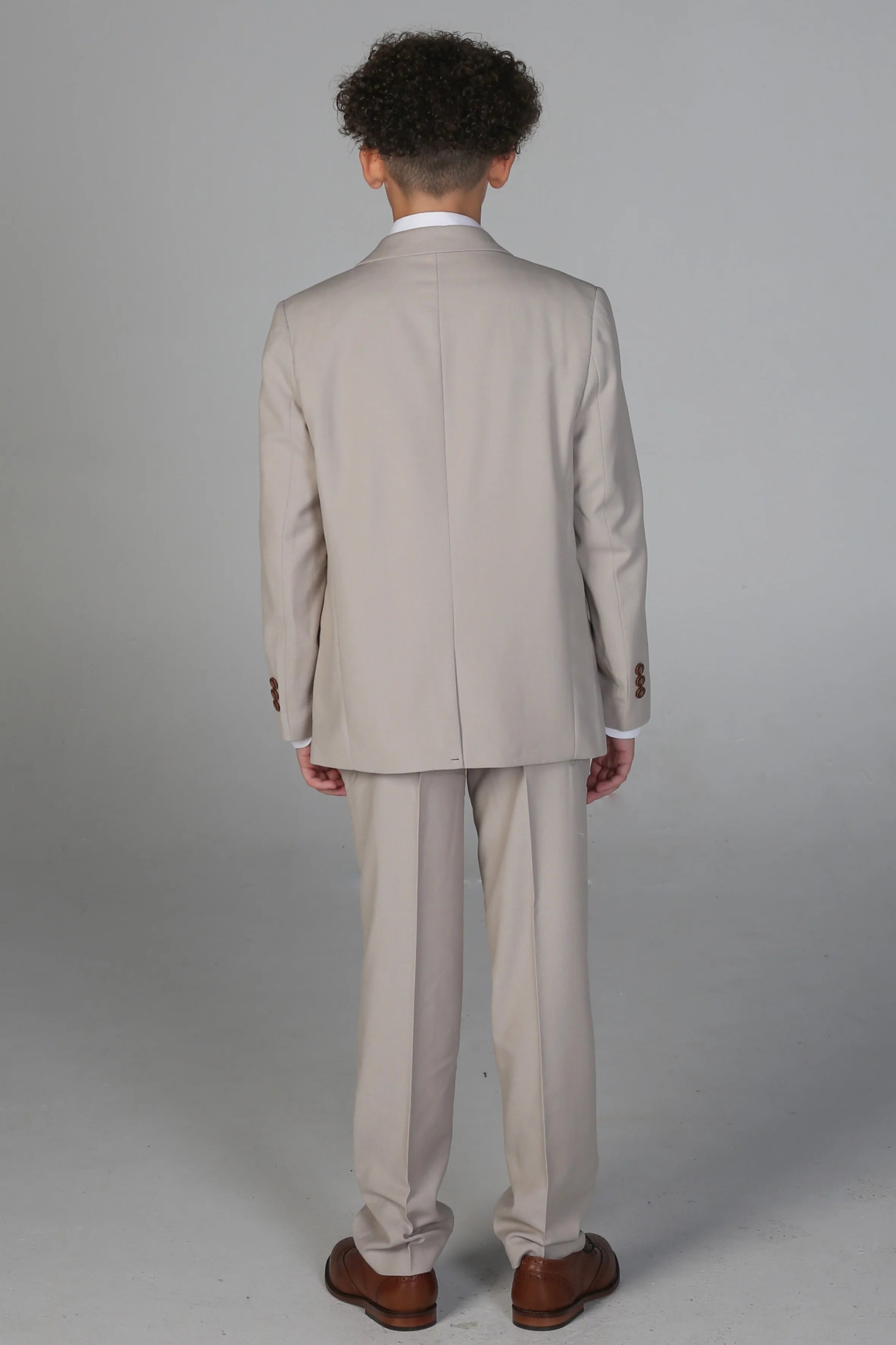 Boys Tailored Fit Suit - MAYFAIR - Stone Beige