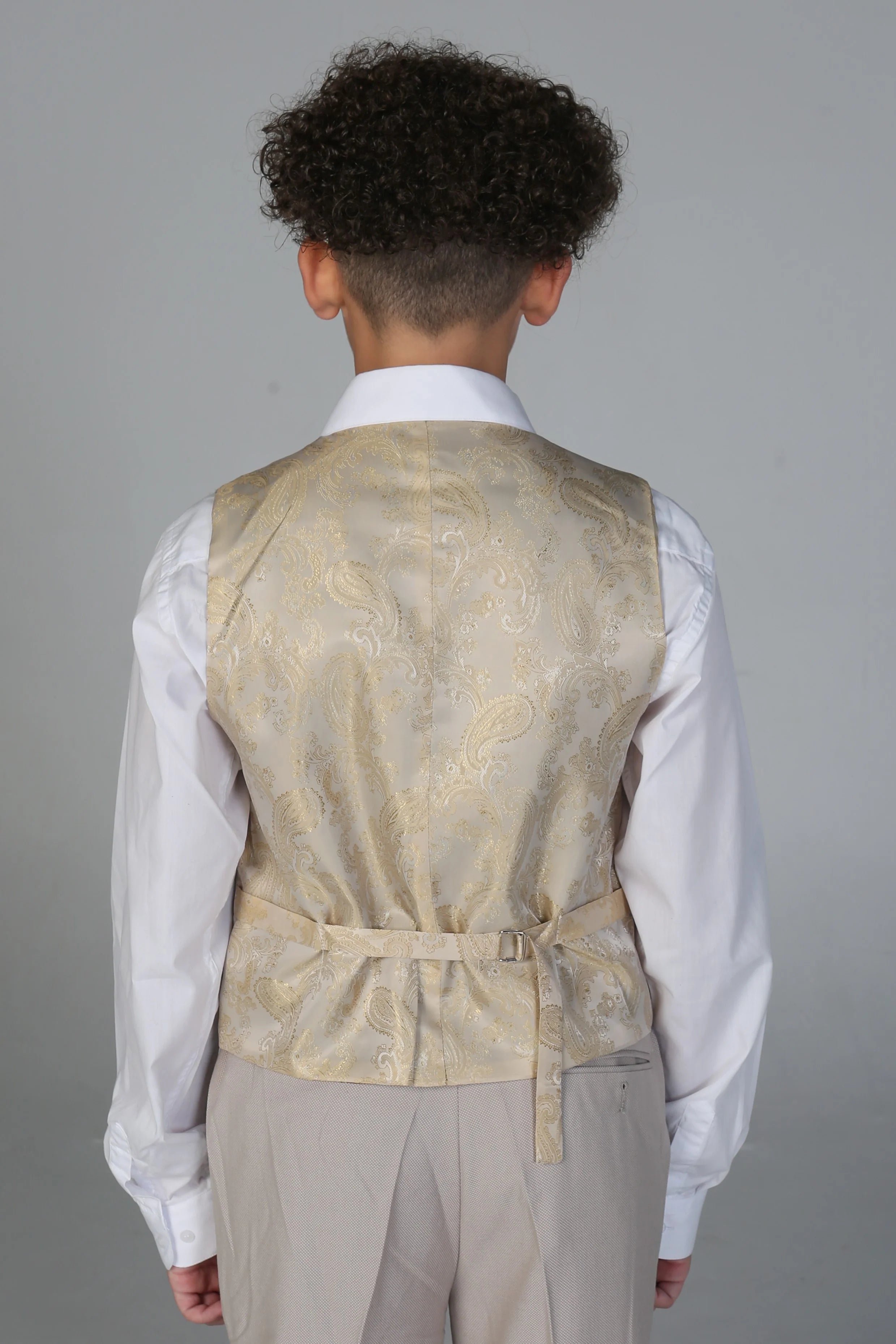 Boys Tailored Fit Suit - MAYFAIR - Stone Beige