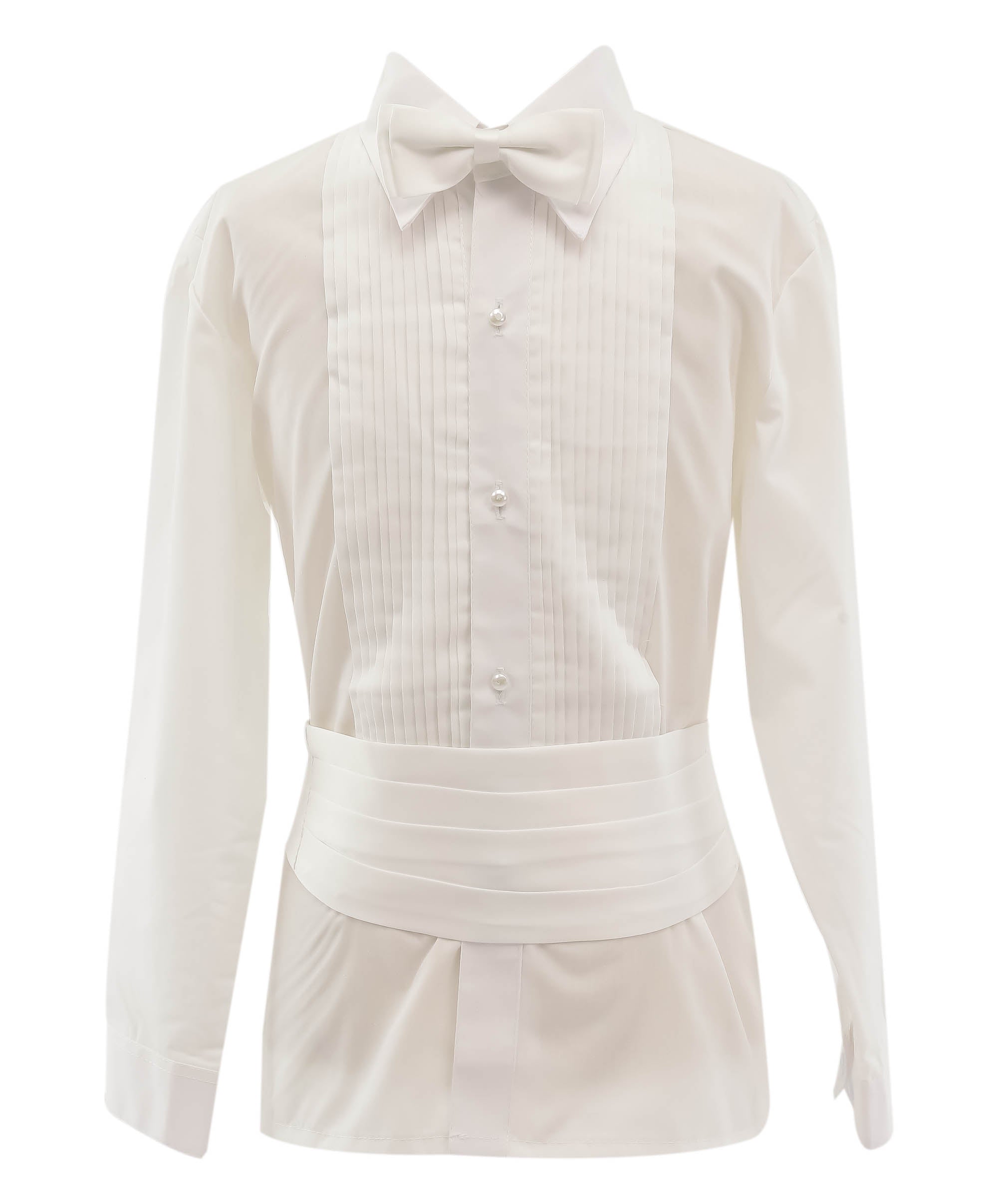 Boys Tuxedo Suit Set - Ivory Shirt Picture