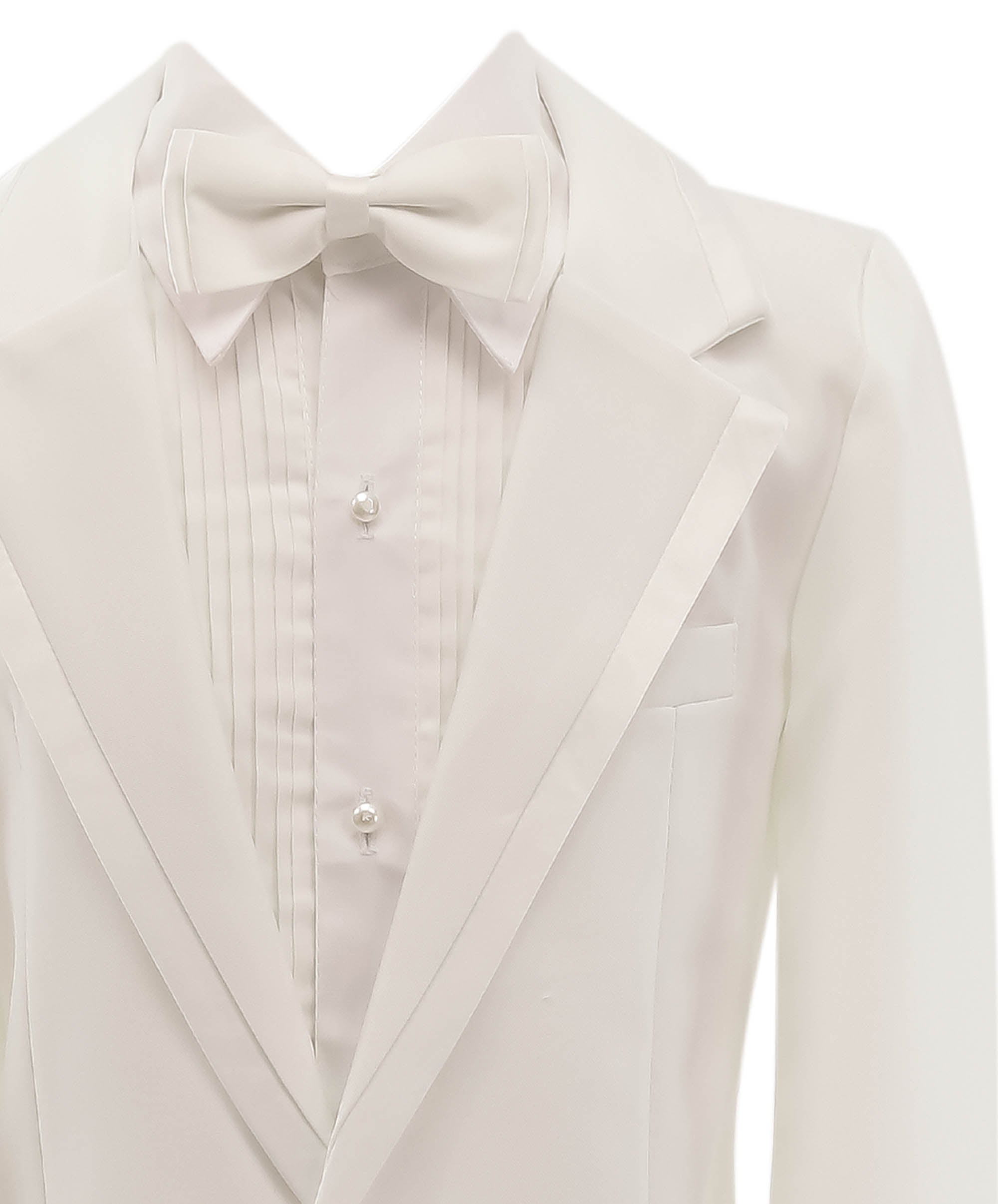 Boys Tuxedo Suit Set - Ivory Blazer Detail Picture