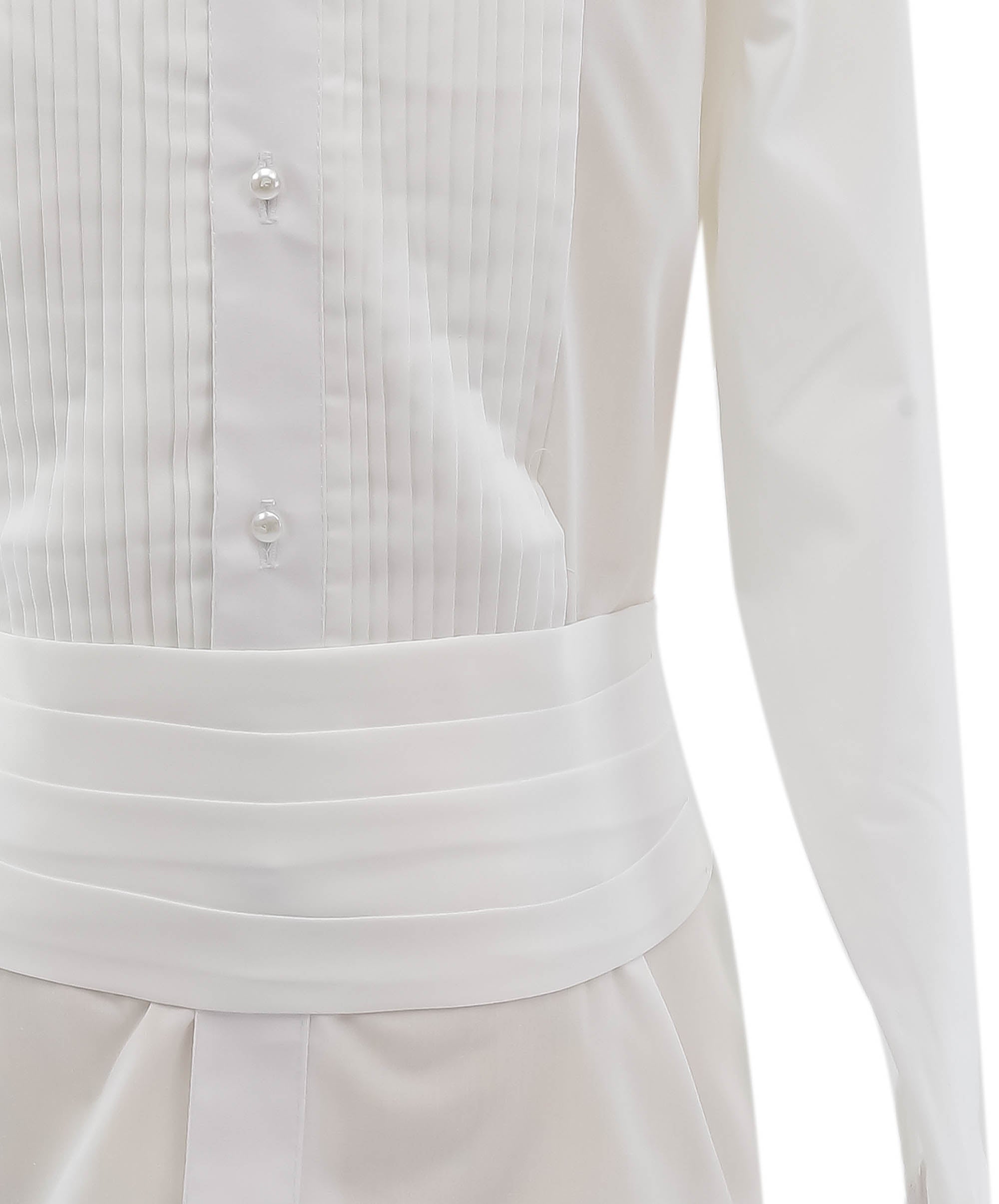 Boys Tuxedo Suit Set - White Shirt Detail Picture