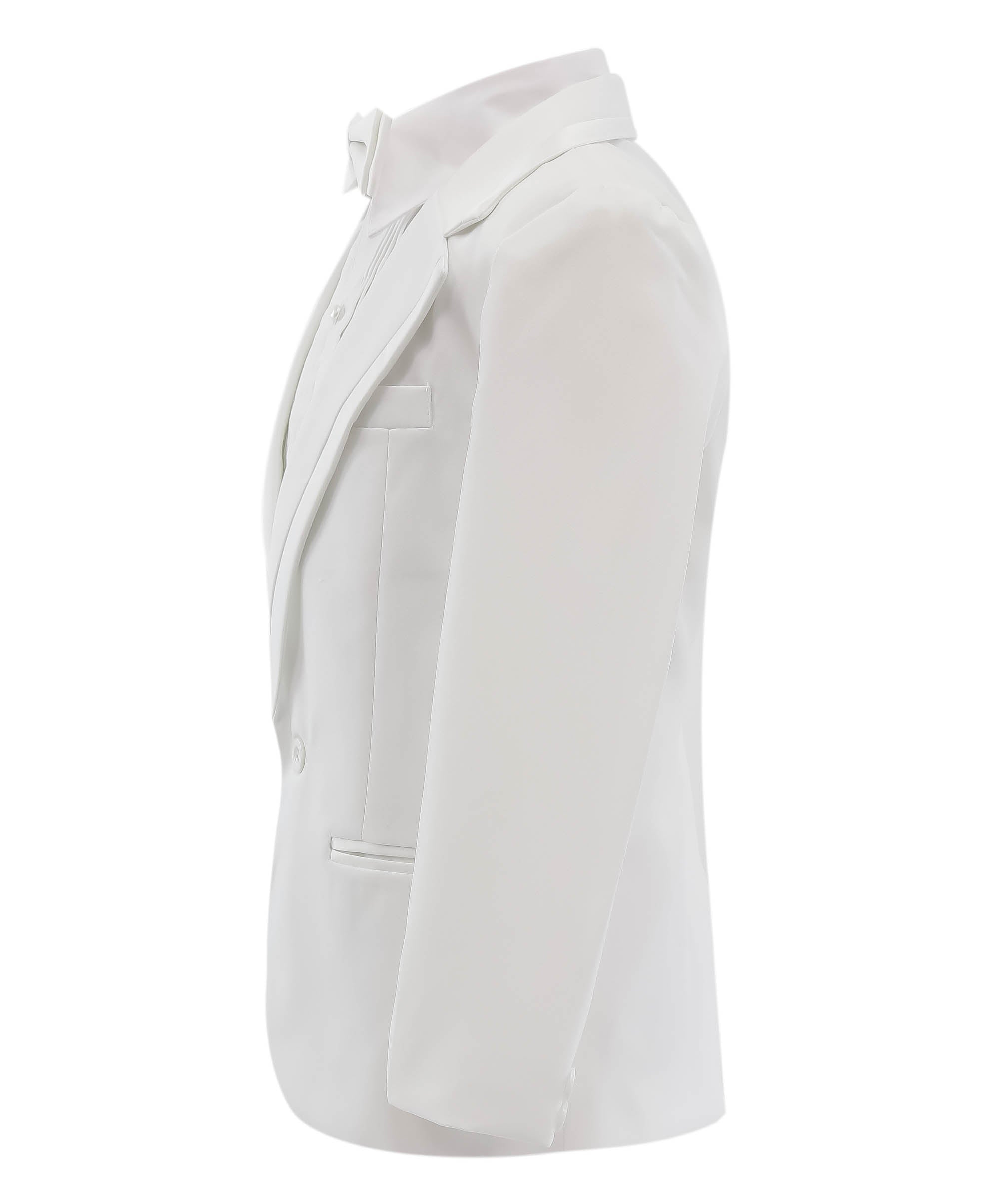 Boys Tuxedo Suit Set - White Side Picture