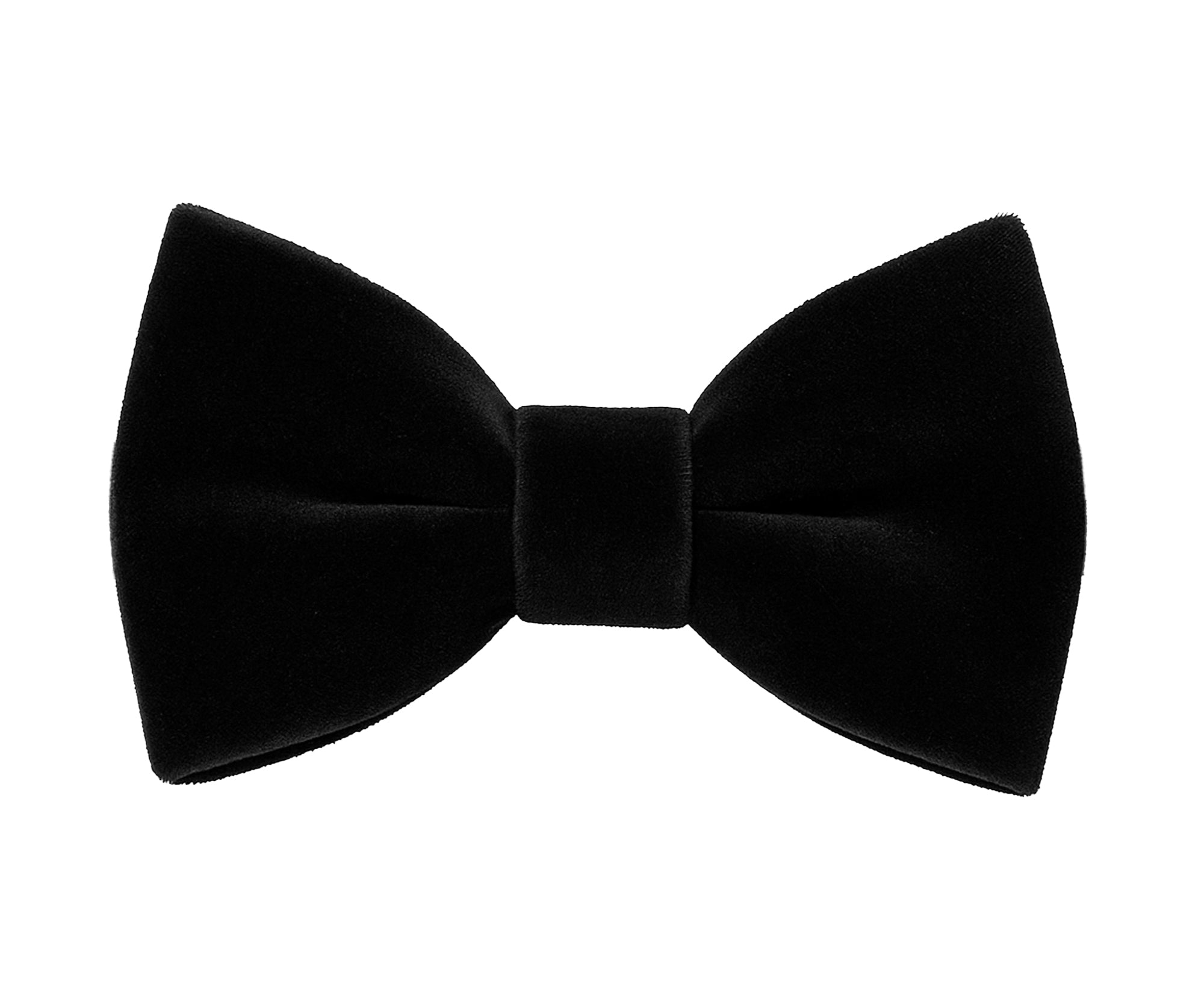 Boys Velvet Dickie Bow Tie & Handkerchief Set - Savoy - Black