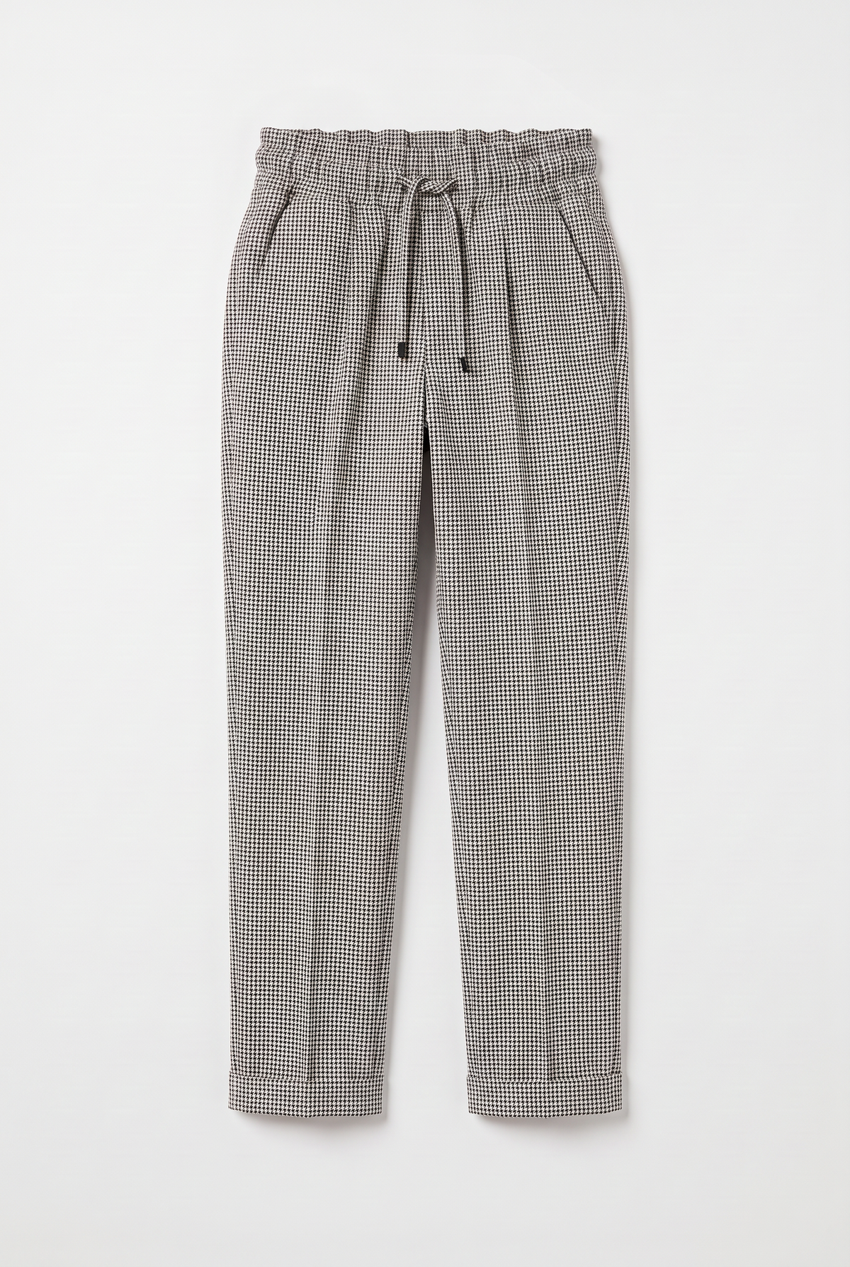 Boys White and Black 2-Piece Mini Tweed Houndstooth Suit - ORME Trousers Front Picture