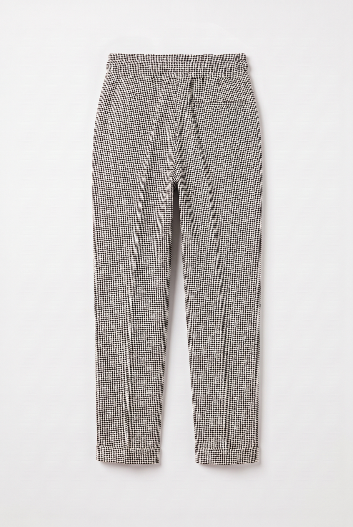 Boys White and Black 2-Piece Mini Tweed Houndstooth Suit - ORME Trousers Back Picture