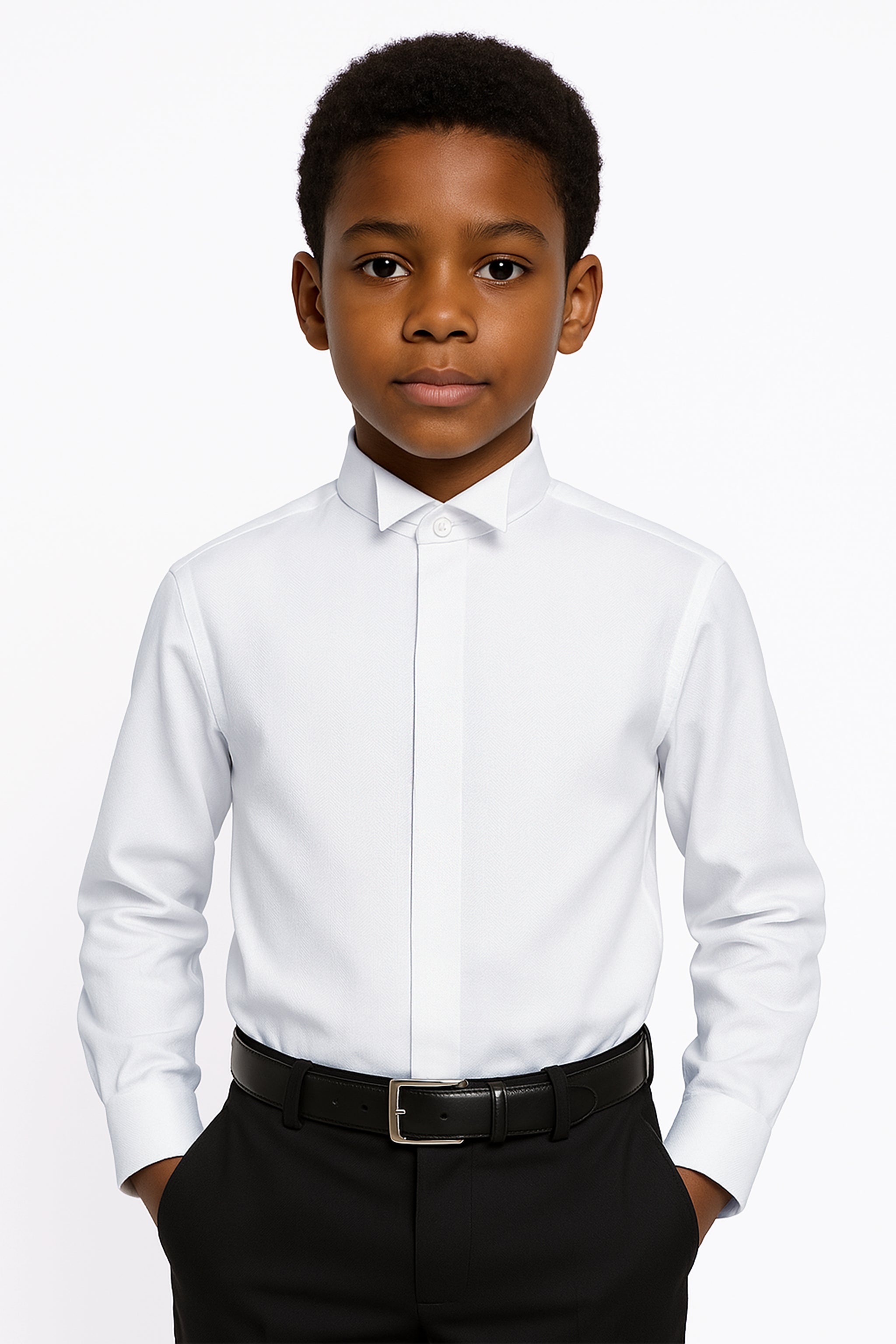 Camisa De Algodón Sólida Para Niños | Vector Premium