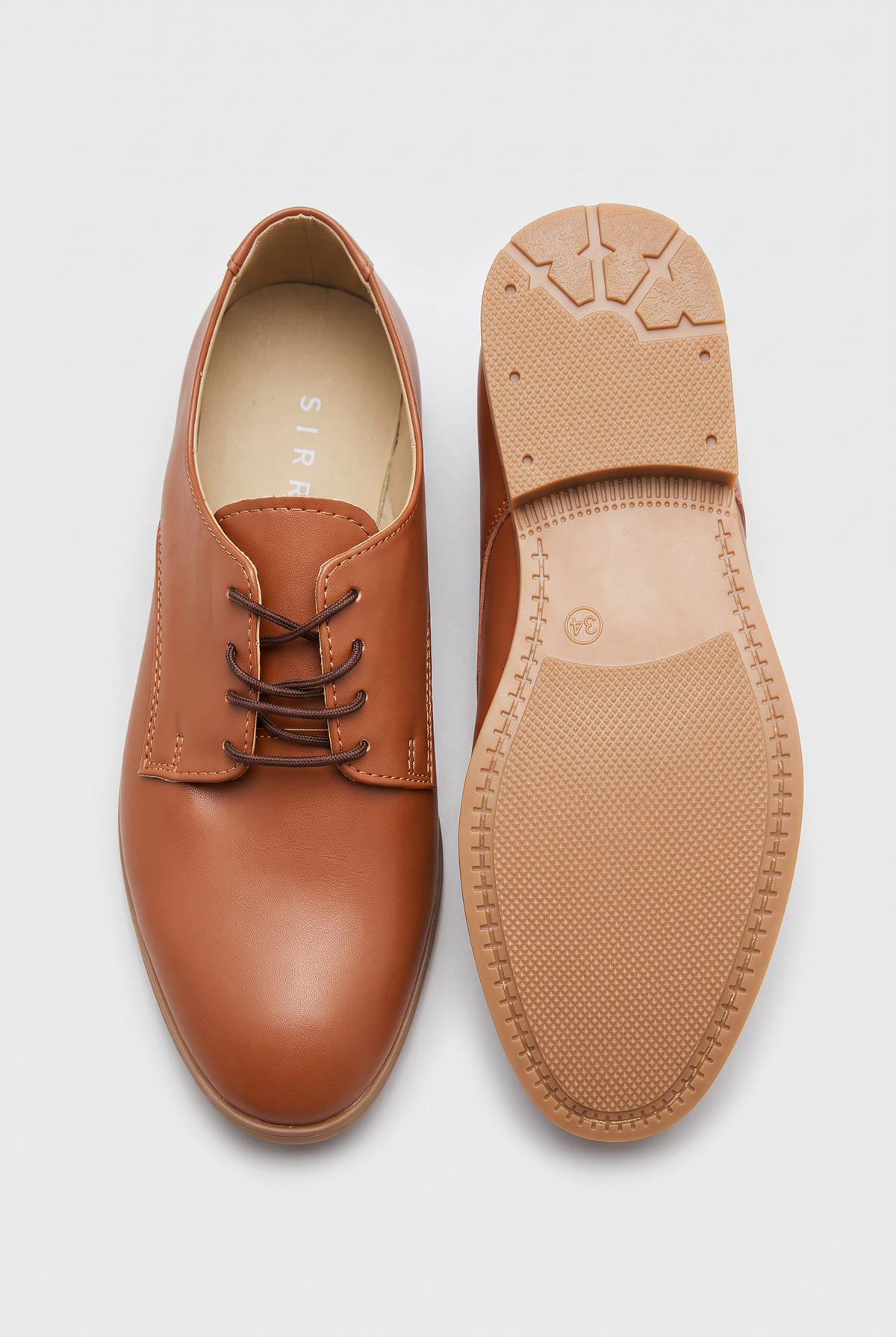 Boys Woven Leather Loafers - Denver - Tan Brown Sole Picture