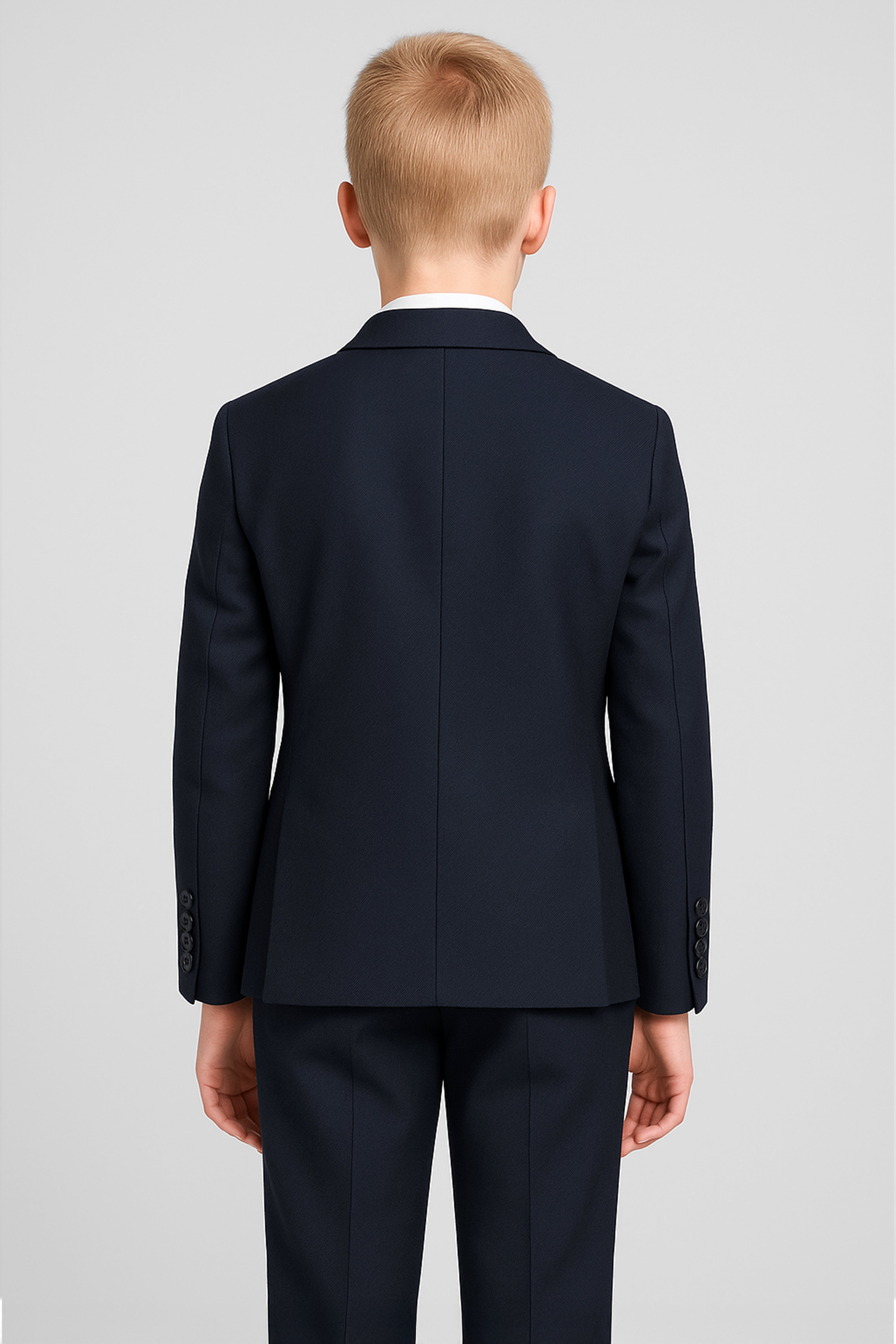 Boys’ 2-Piece Twill Formal Suit - Dean - Navy Back Picture
