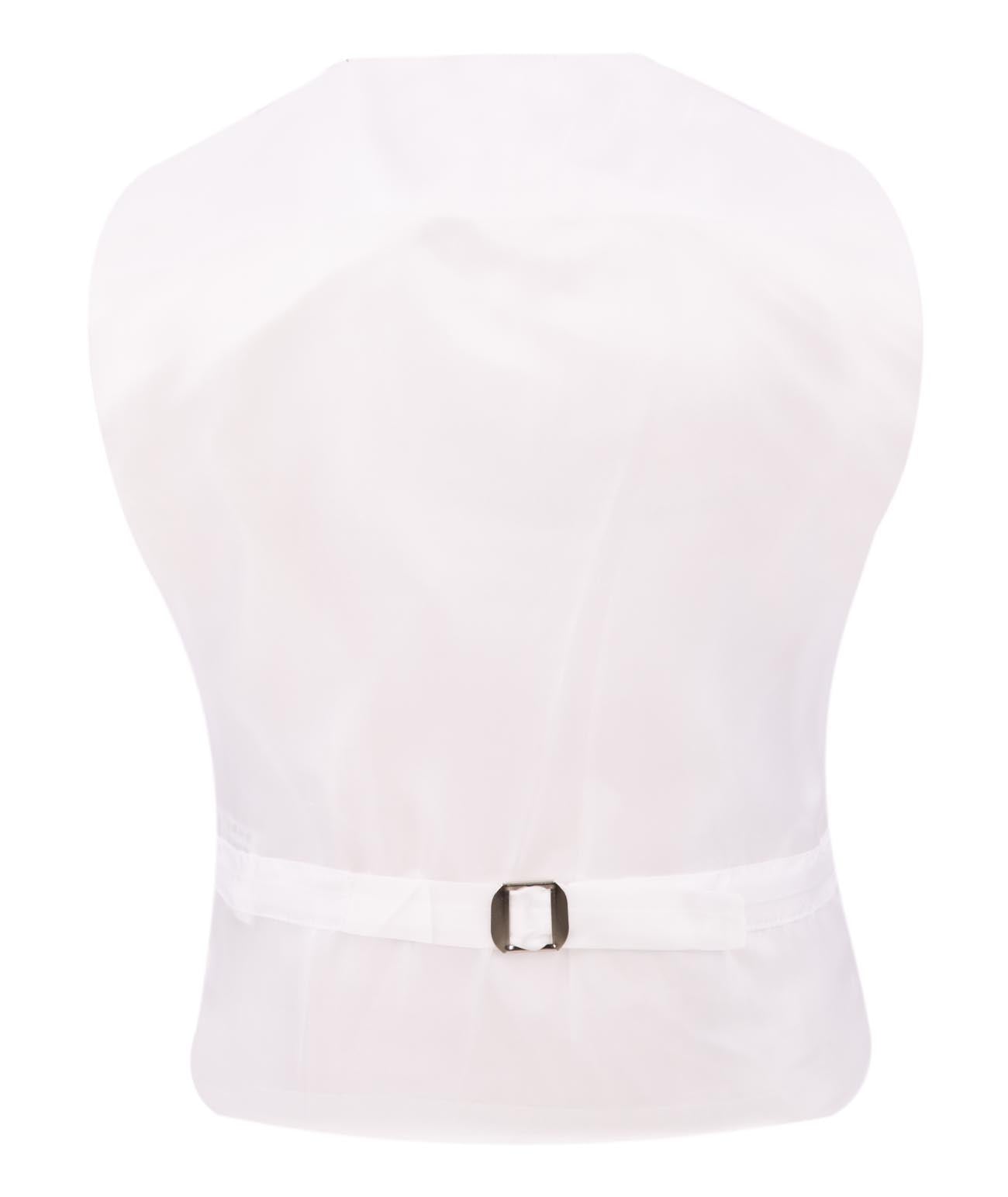 Ensemble smoking blanc 3 pièces pour garçon avec détails noirs