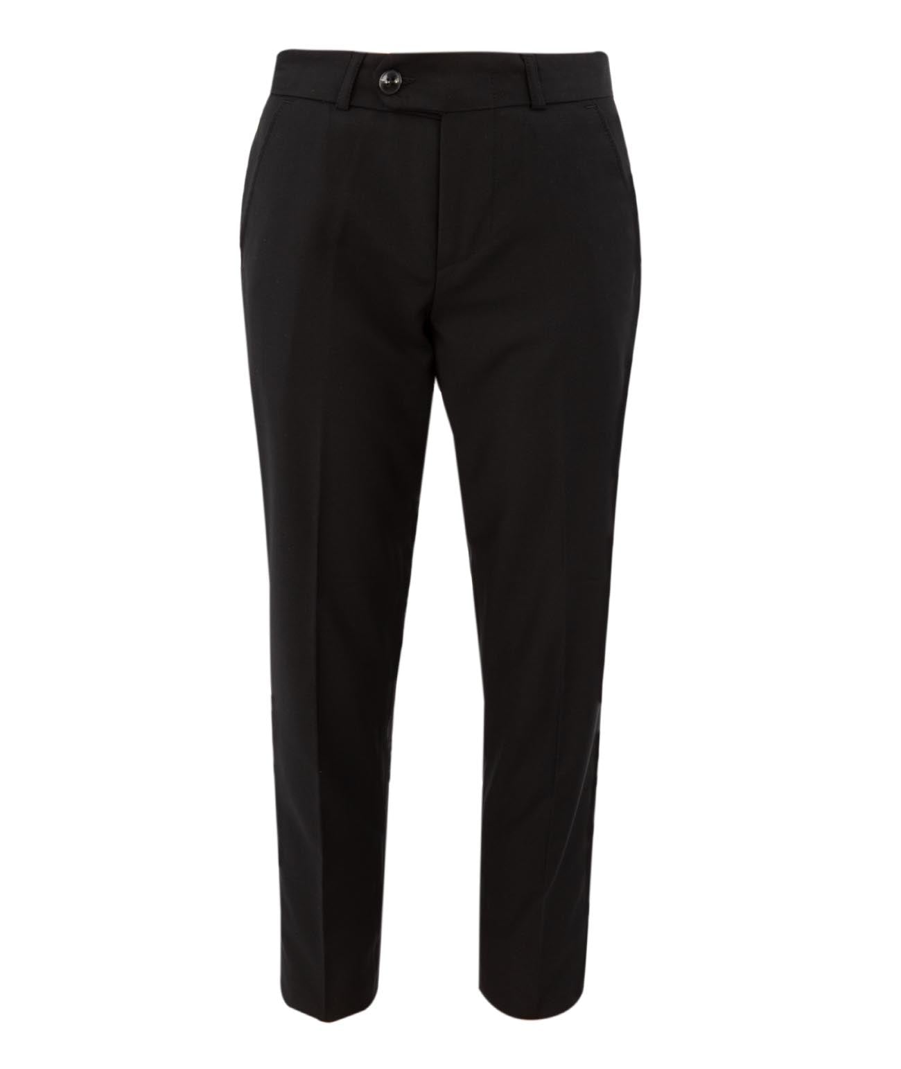 Ensemble smoking blanc 3 pièces pour garçon avec détails noirs