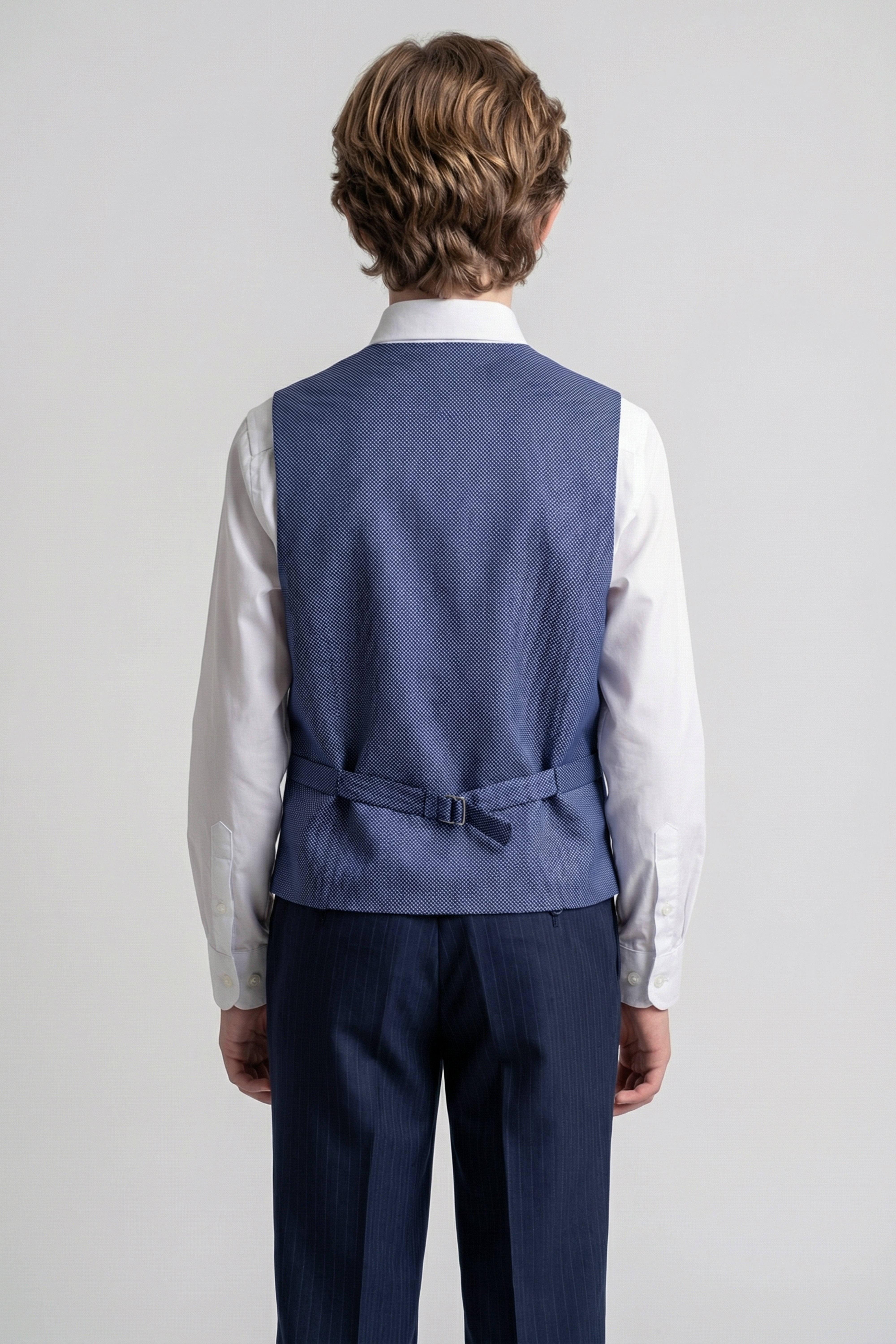 Costume 5 pièces à chevrons pour garçon - Dawson - Bleu marine