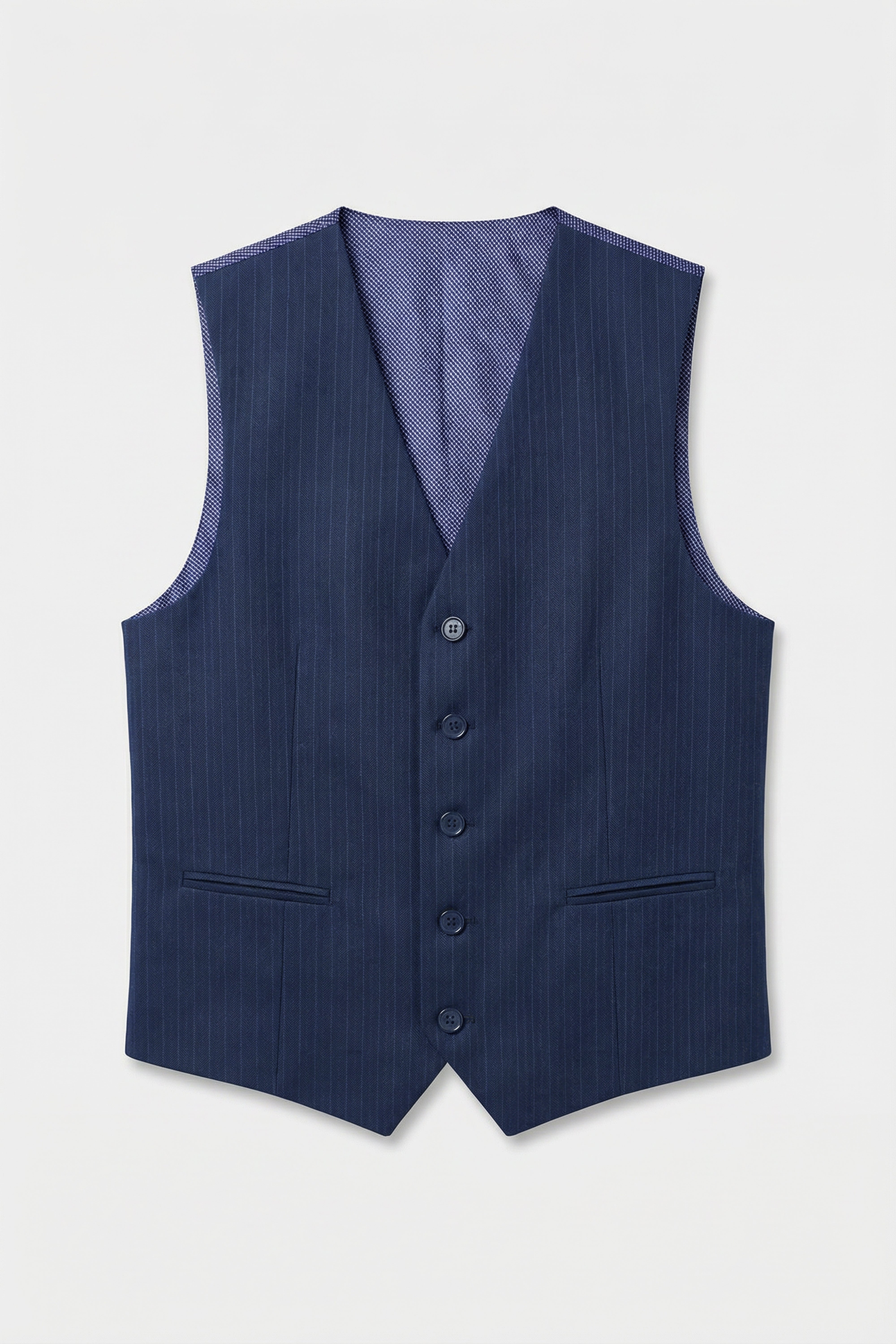 Costume 5 pièces à chevrons pour garçon - Dawson - Bleu marine