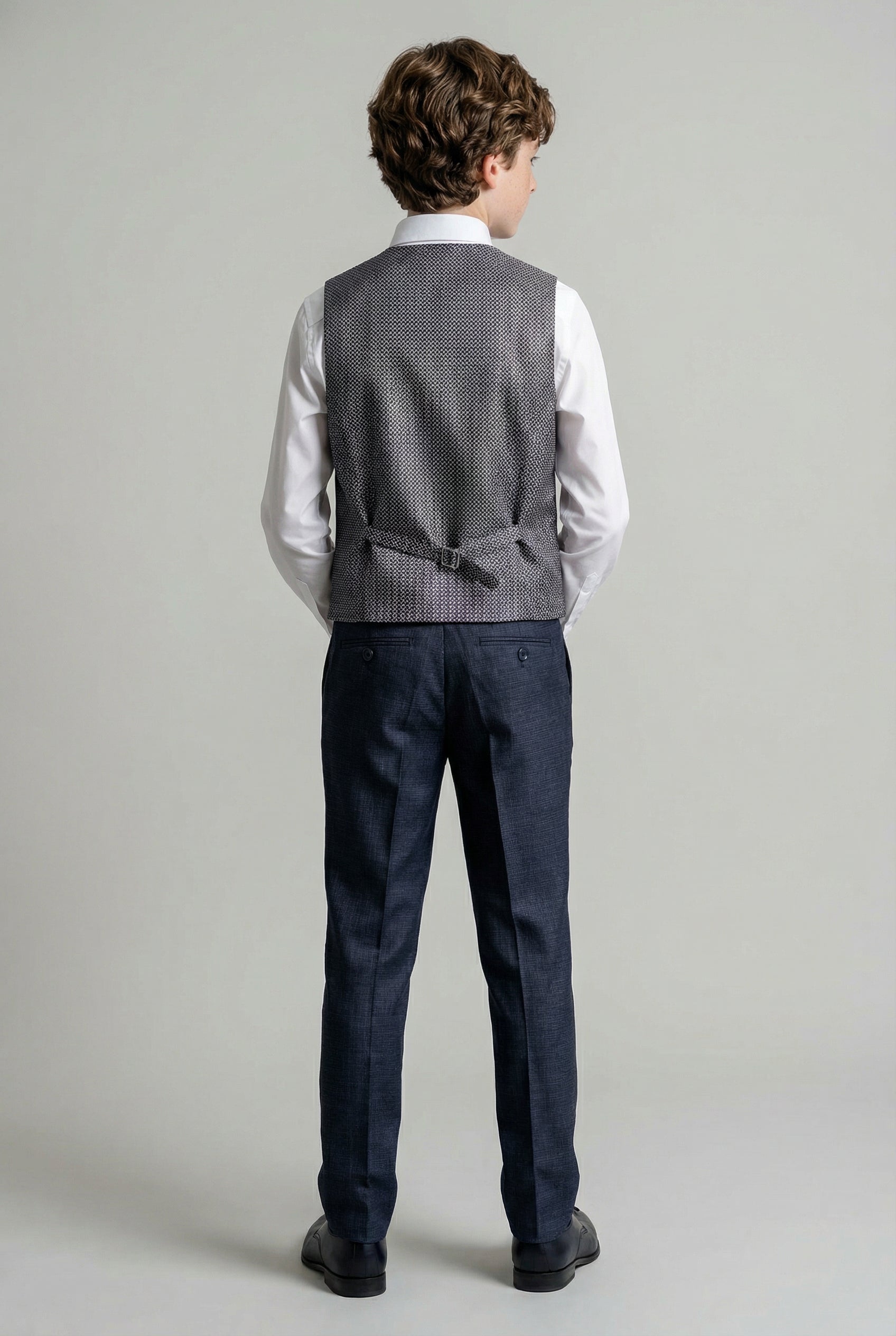 Traje ajustado para niños de 5 piezas con tejido texturizado - Zion